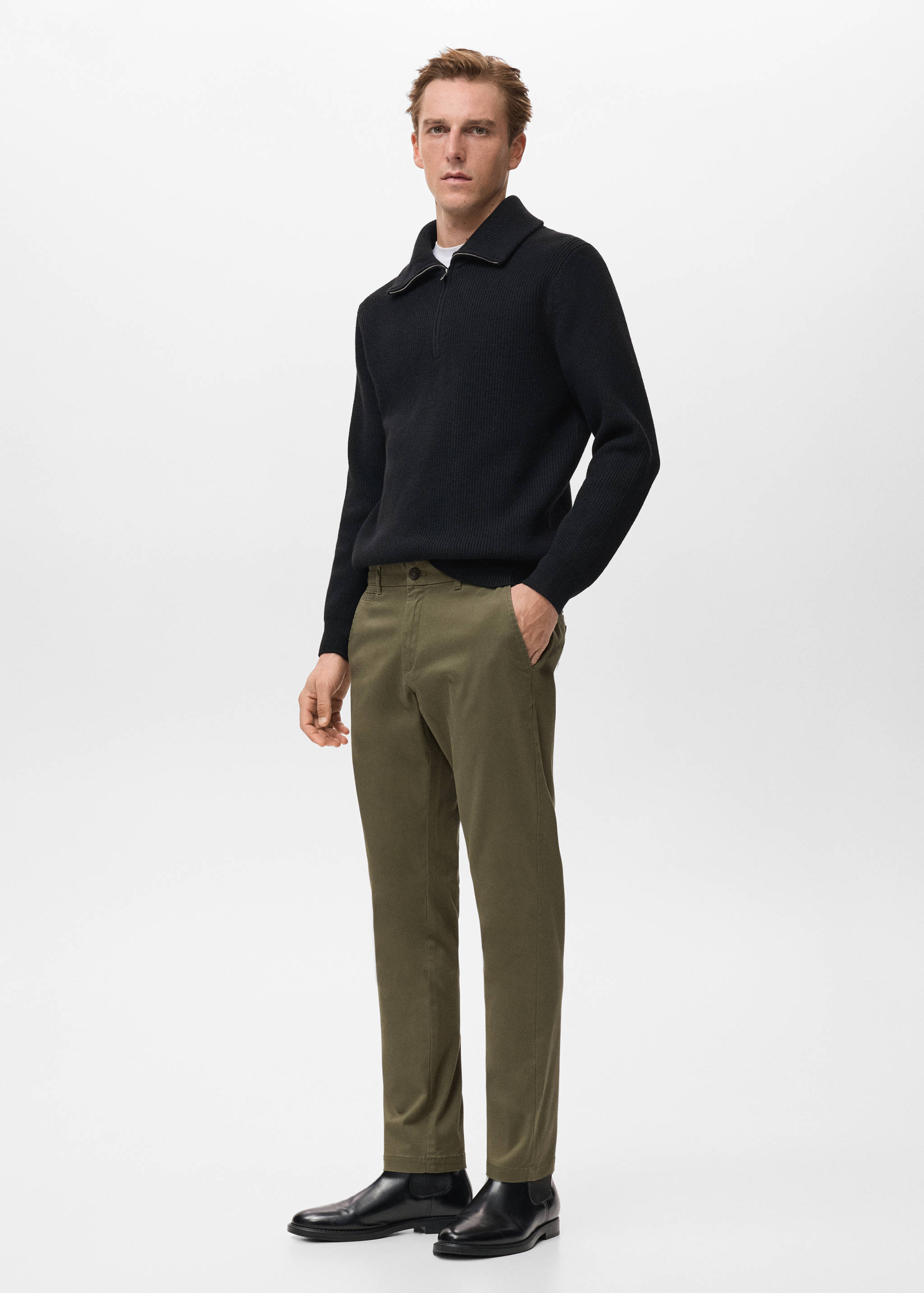 Prato cropped tapered chino trousers - Details of the article 2