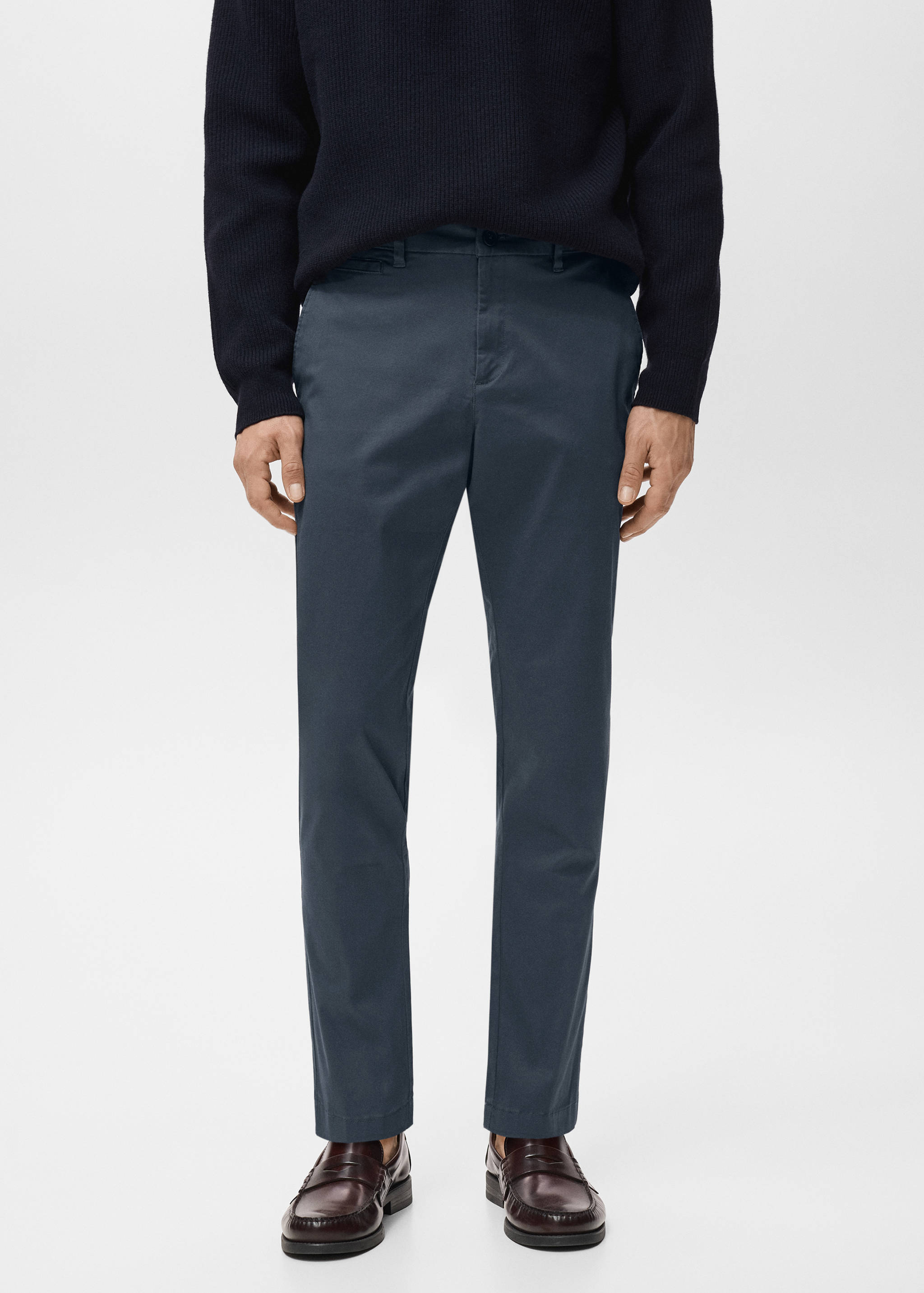 Prato cropped tapered chino trousers - Medium plane
