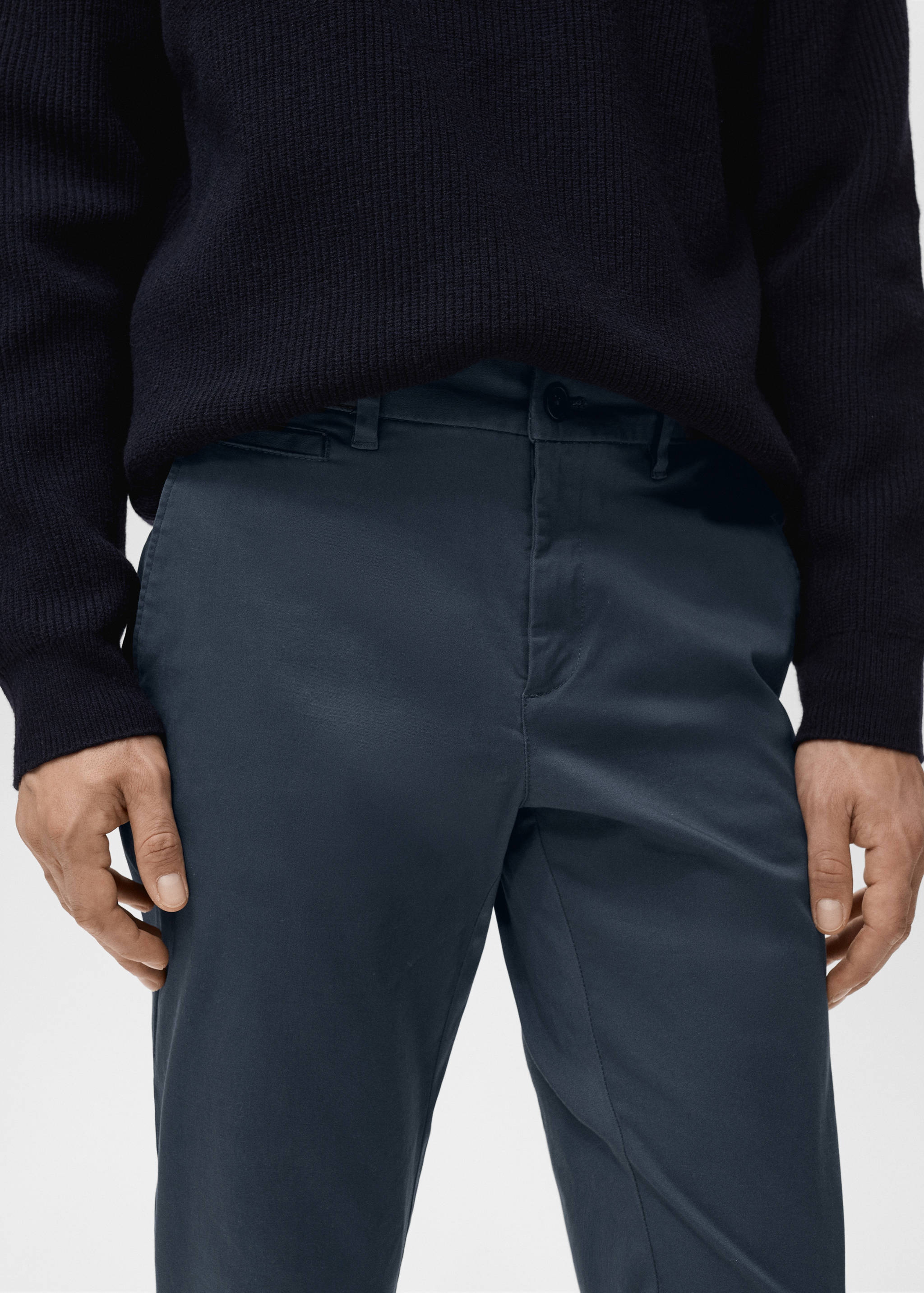 Prato cropped tapered chino trousers - Details of the article 1