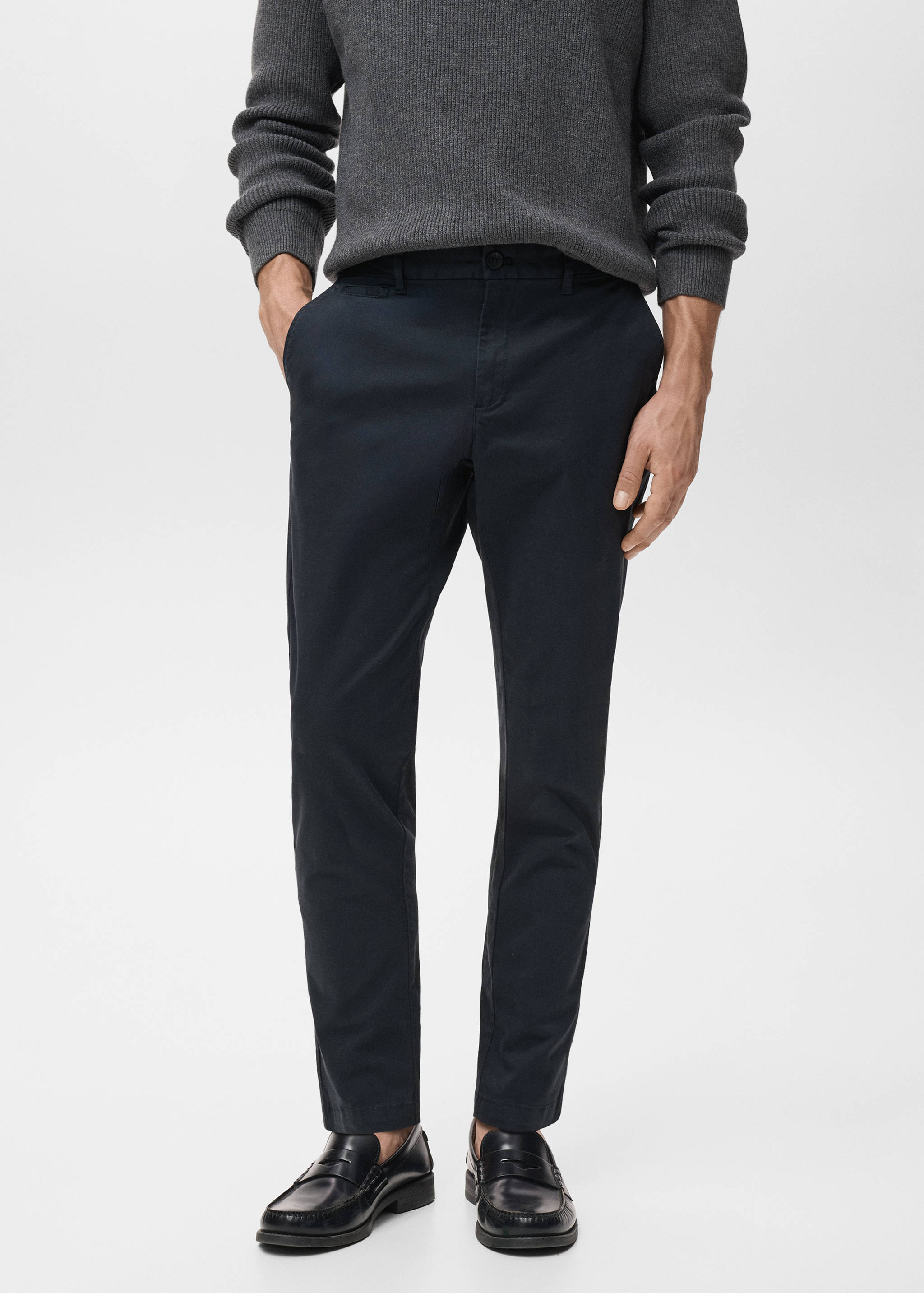 Prato cropped tapered chino trousers - Medium plane