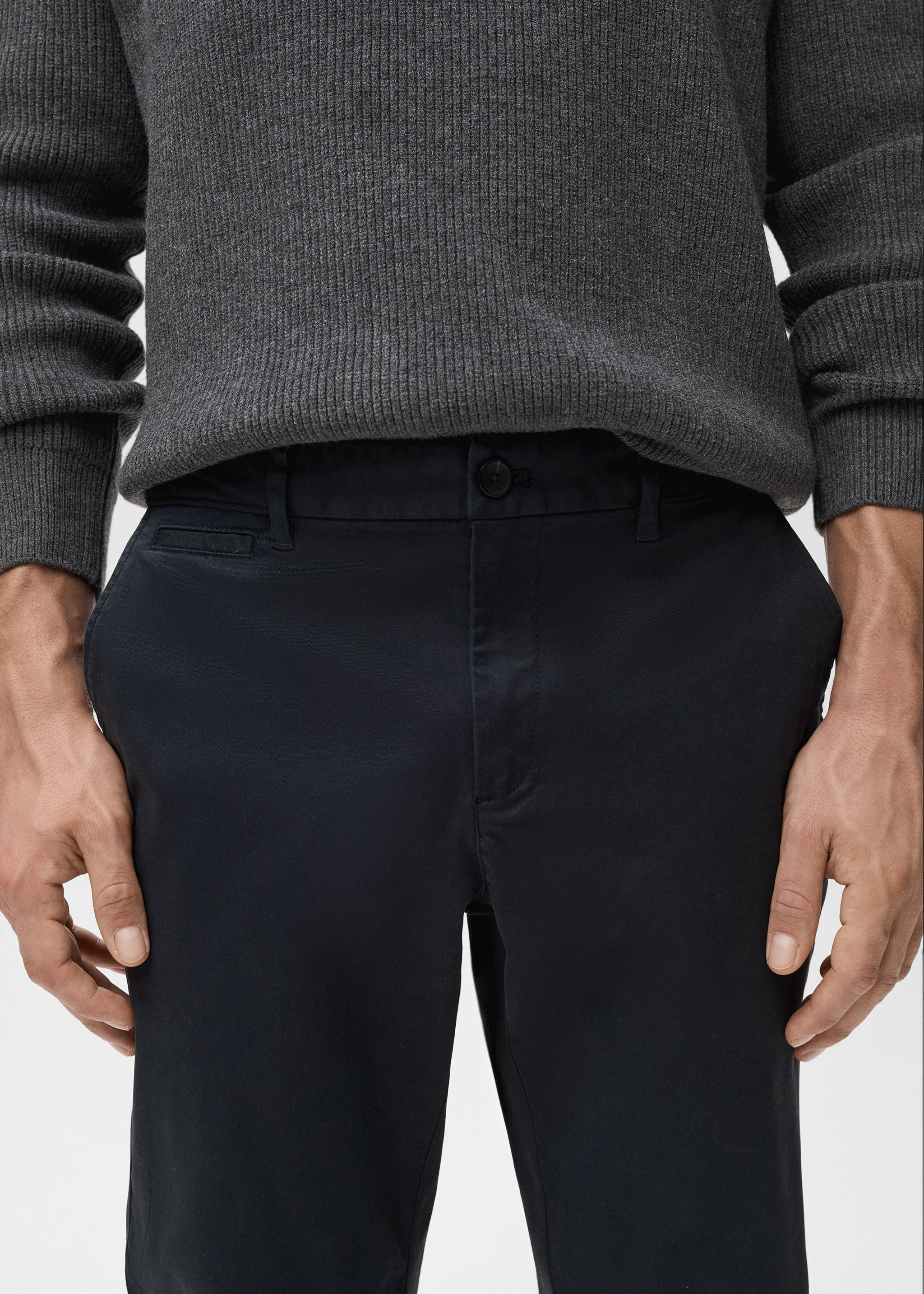 Prato cropped tapered chino trousers - Details of the article 1