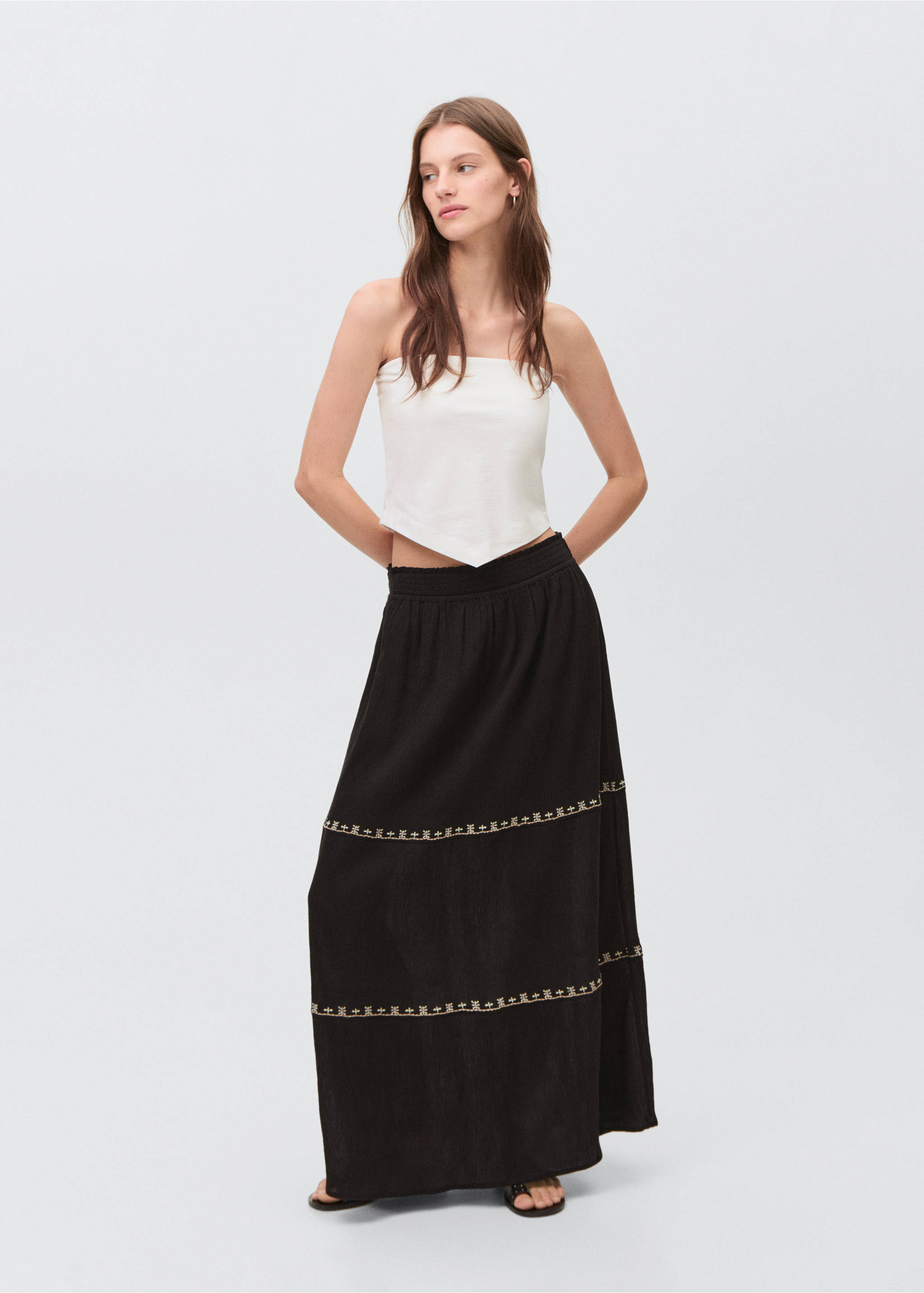 V-neck bandana top - General plane, Off White. Ref: 17041147-00.