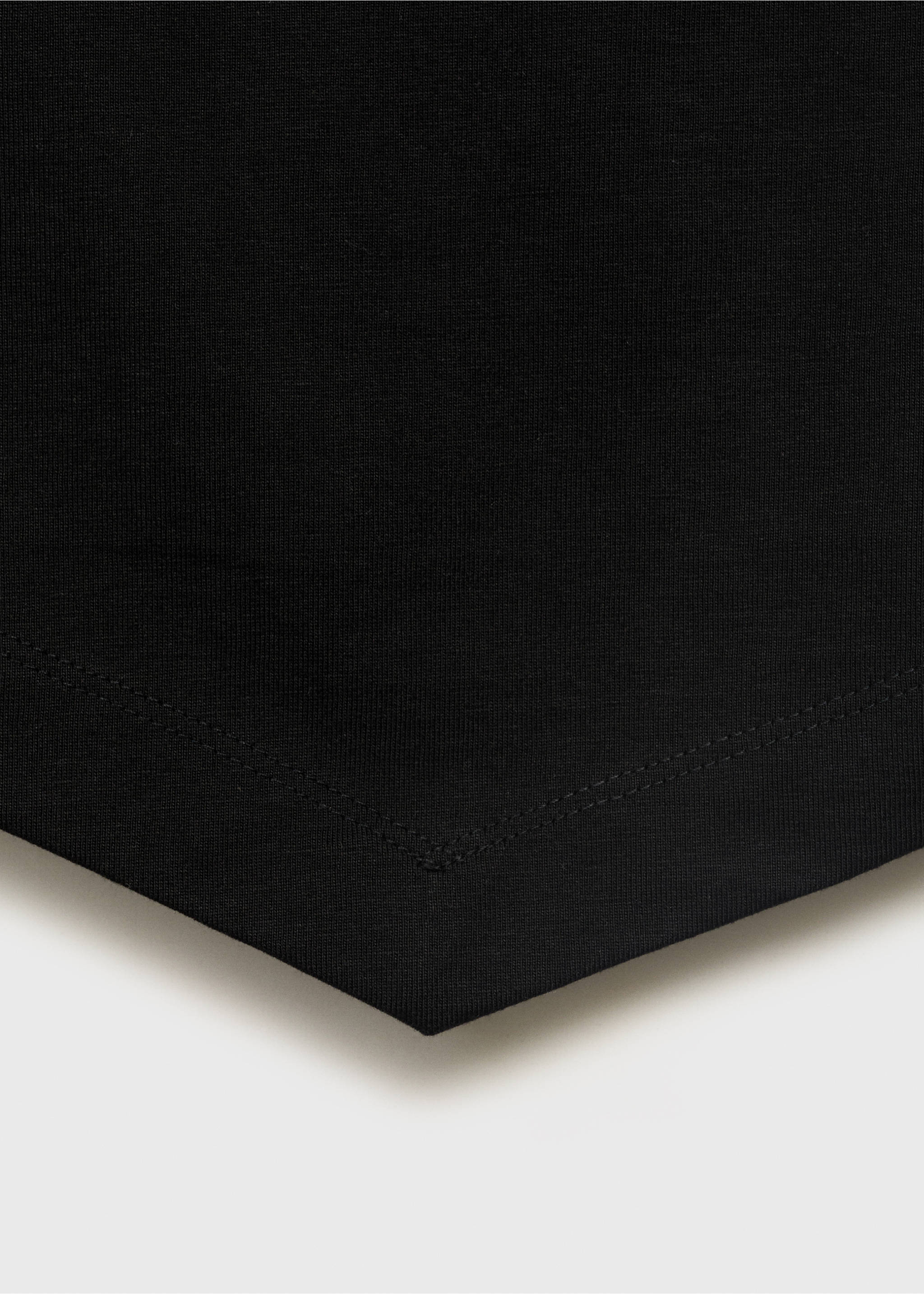 V-neck bandana top - Details of the article 8, Black. Ref: 17041147-00.