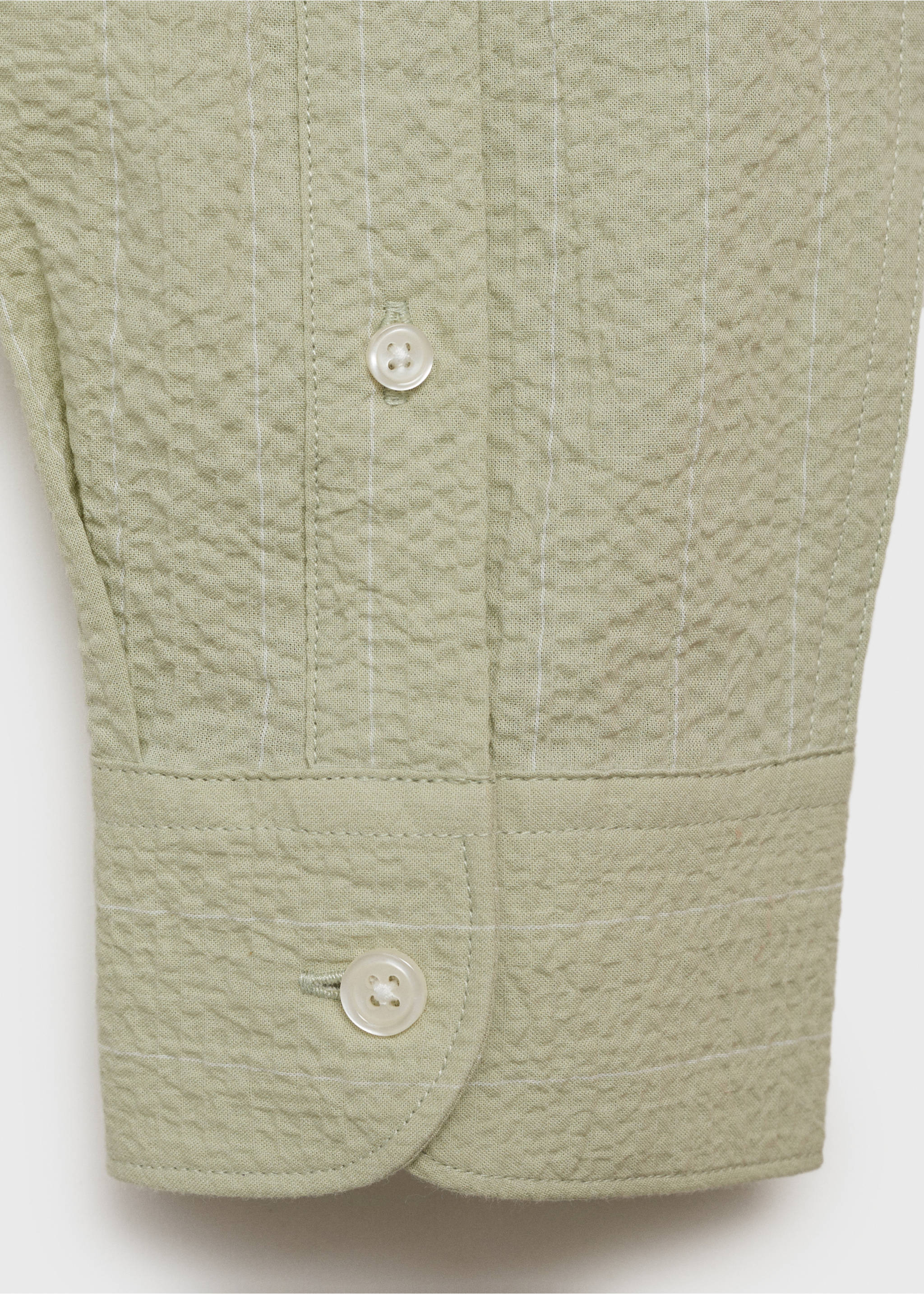 Chemise regular-fit texturée rayures - Détail de l'article 0, Vert pastel. Ref: 17041148-00.