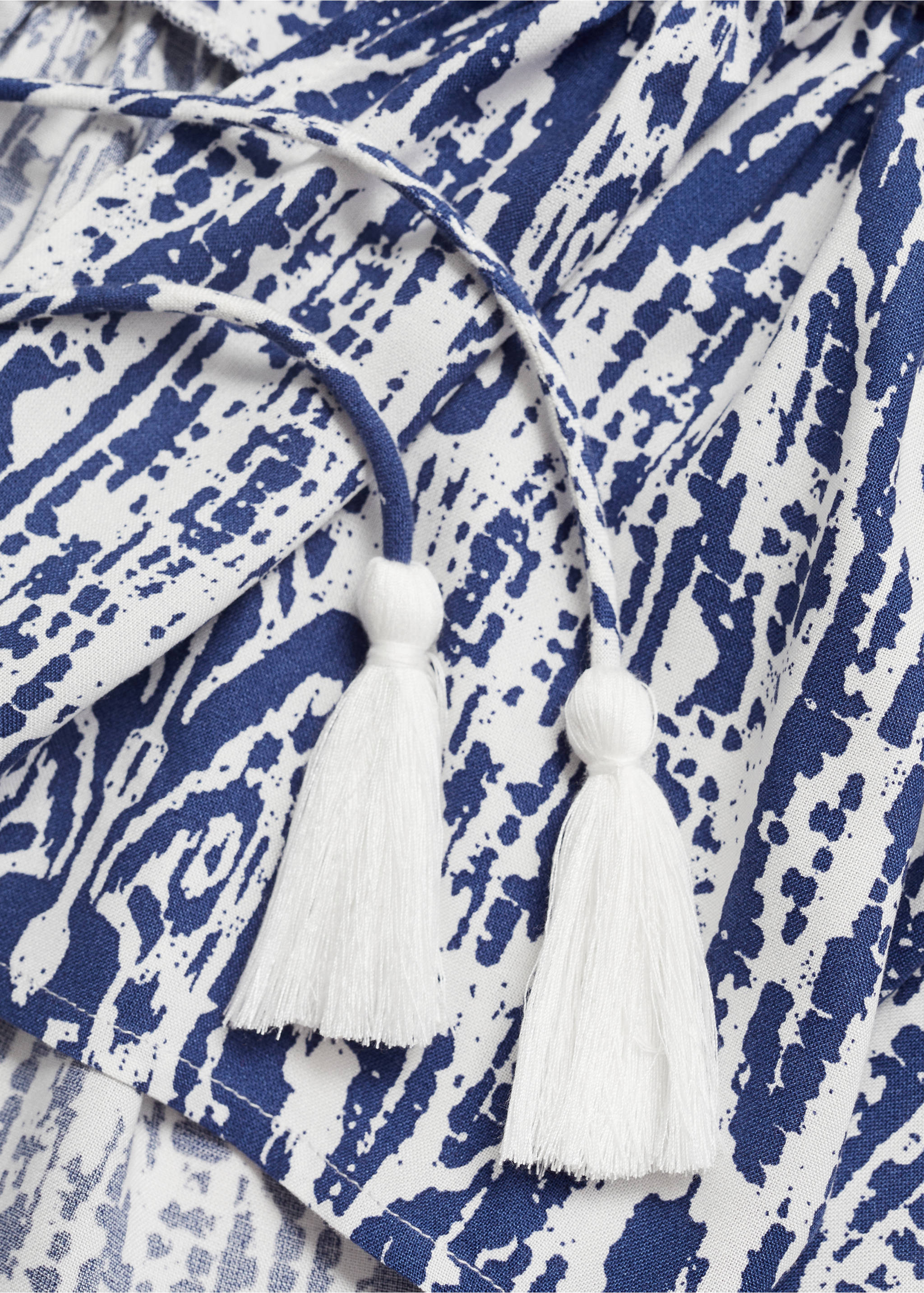 Sequin-print top - Details of the article 0, Navy. Ref: 17041149-00.