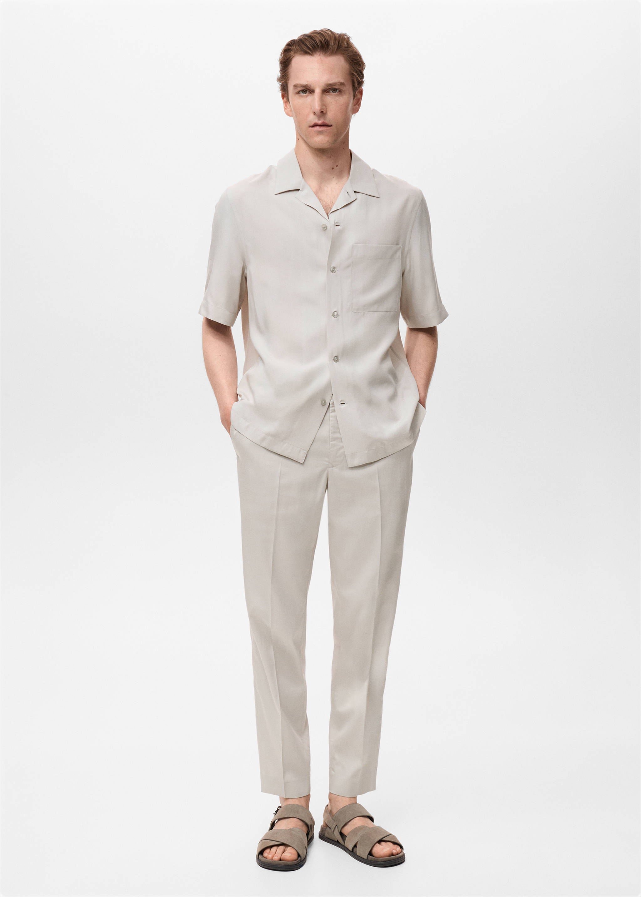 Pantalón jogger algodon lyocell - Plano general