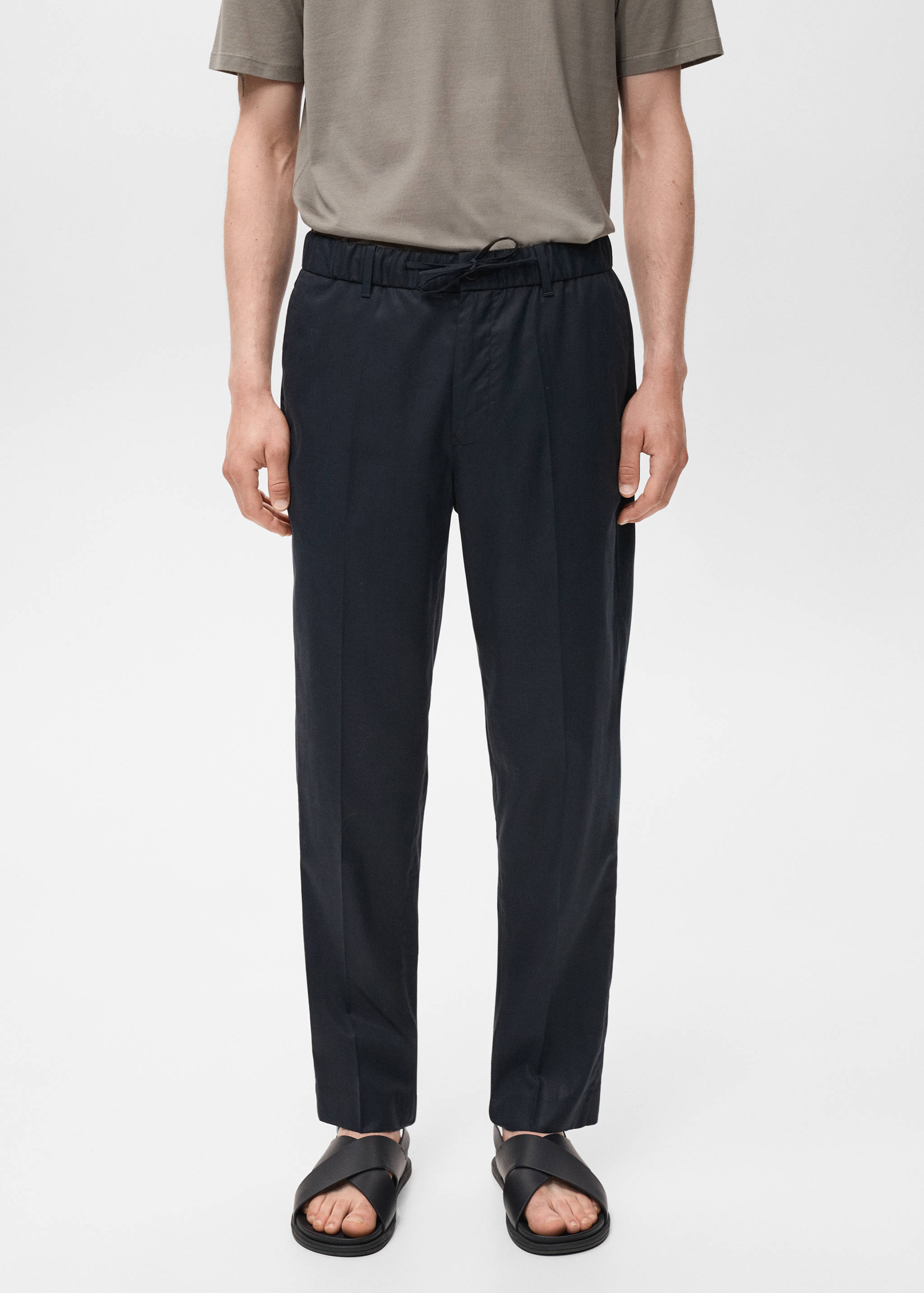 Pantalón jogger algodon lyocell - Plano medio