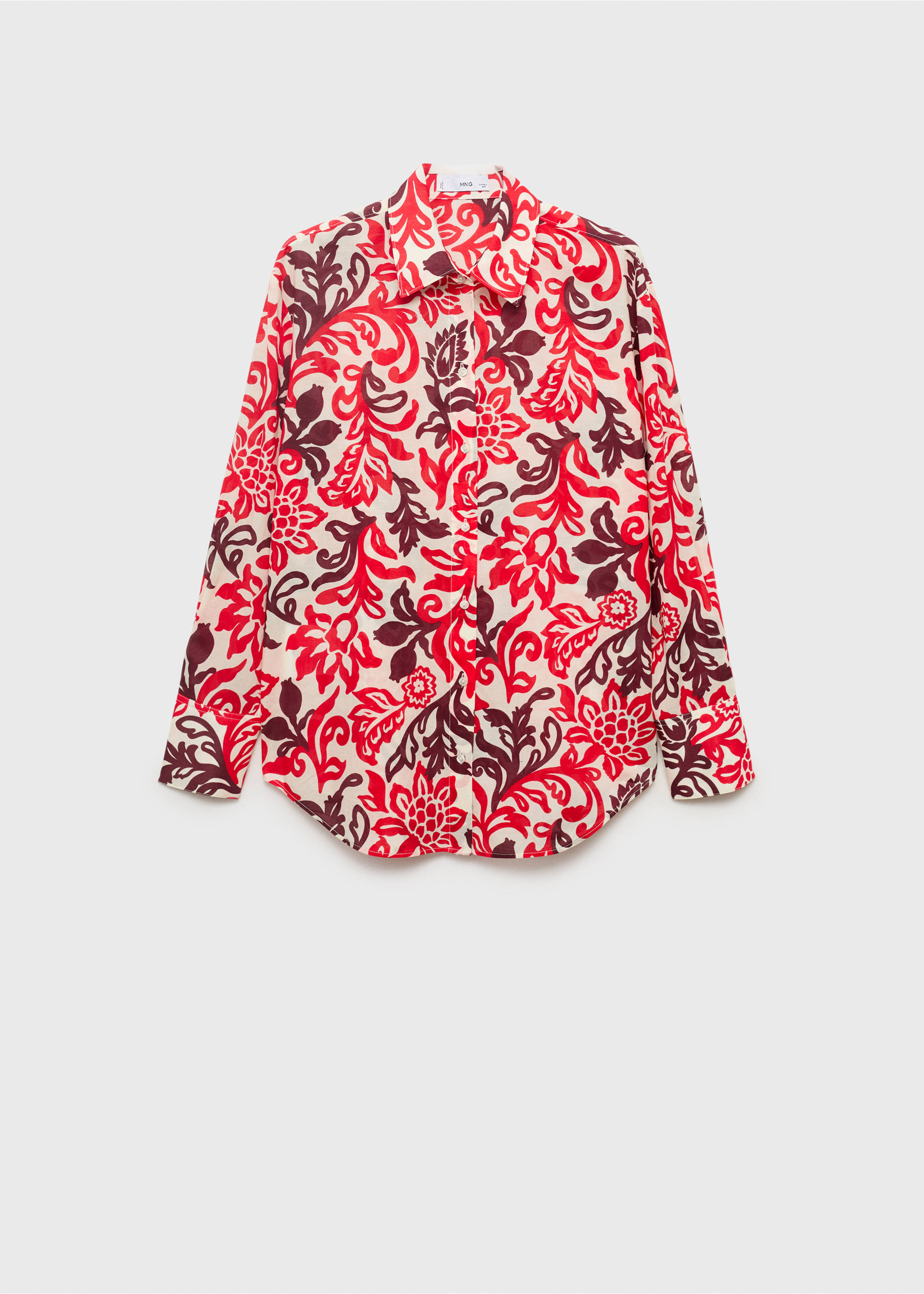 Printed cotton shirt - Article without model, Off White. Ref: 17041151-00.