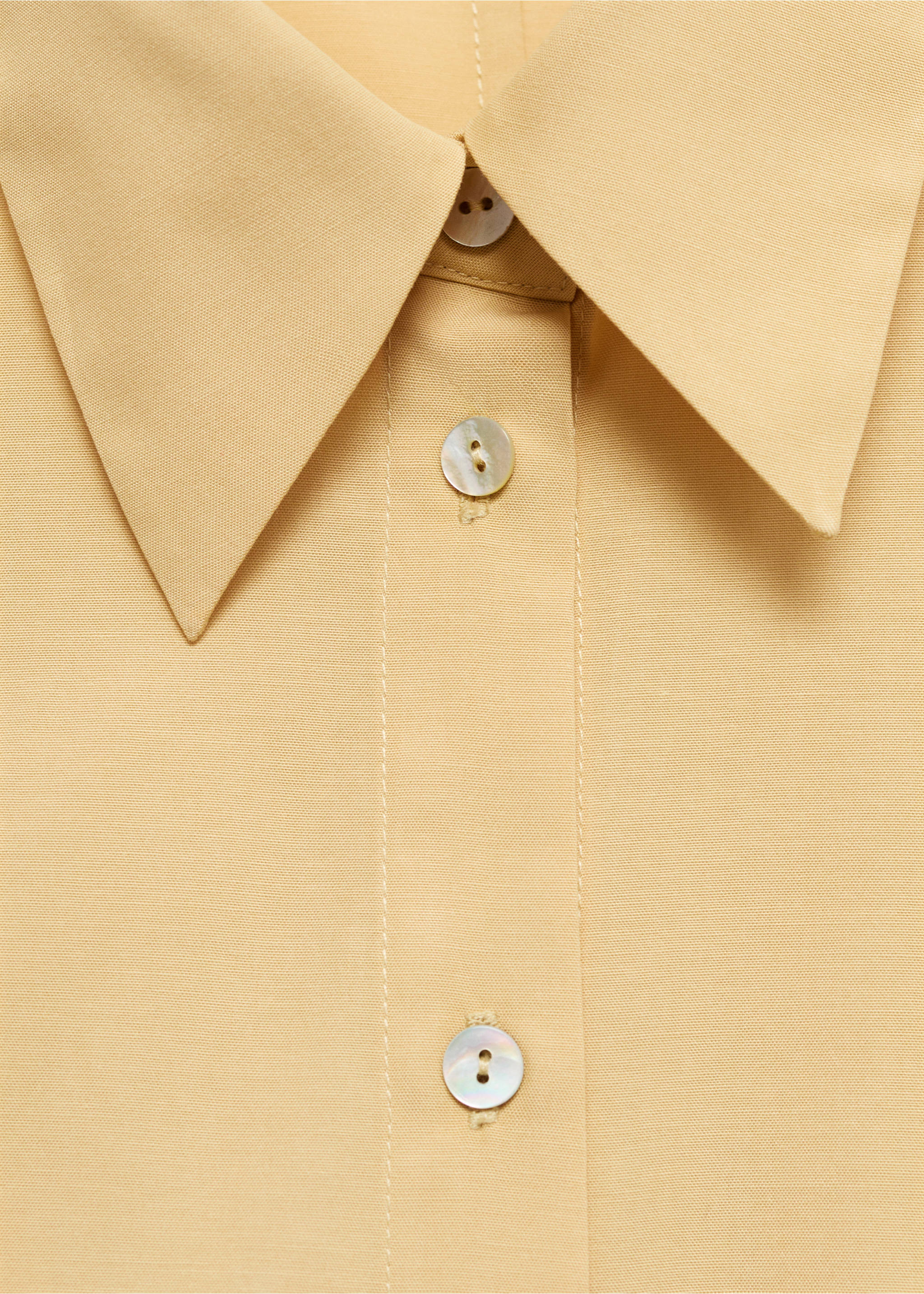 Knotted shirt dress - Details of the article 8, Medium Brown. Ref: 17041152-00.