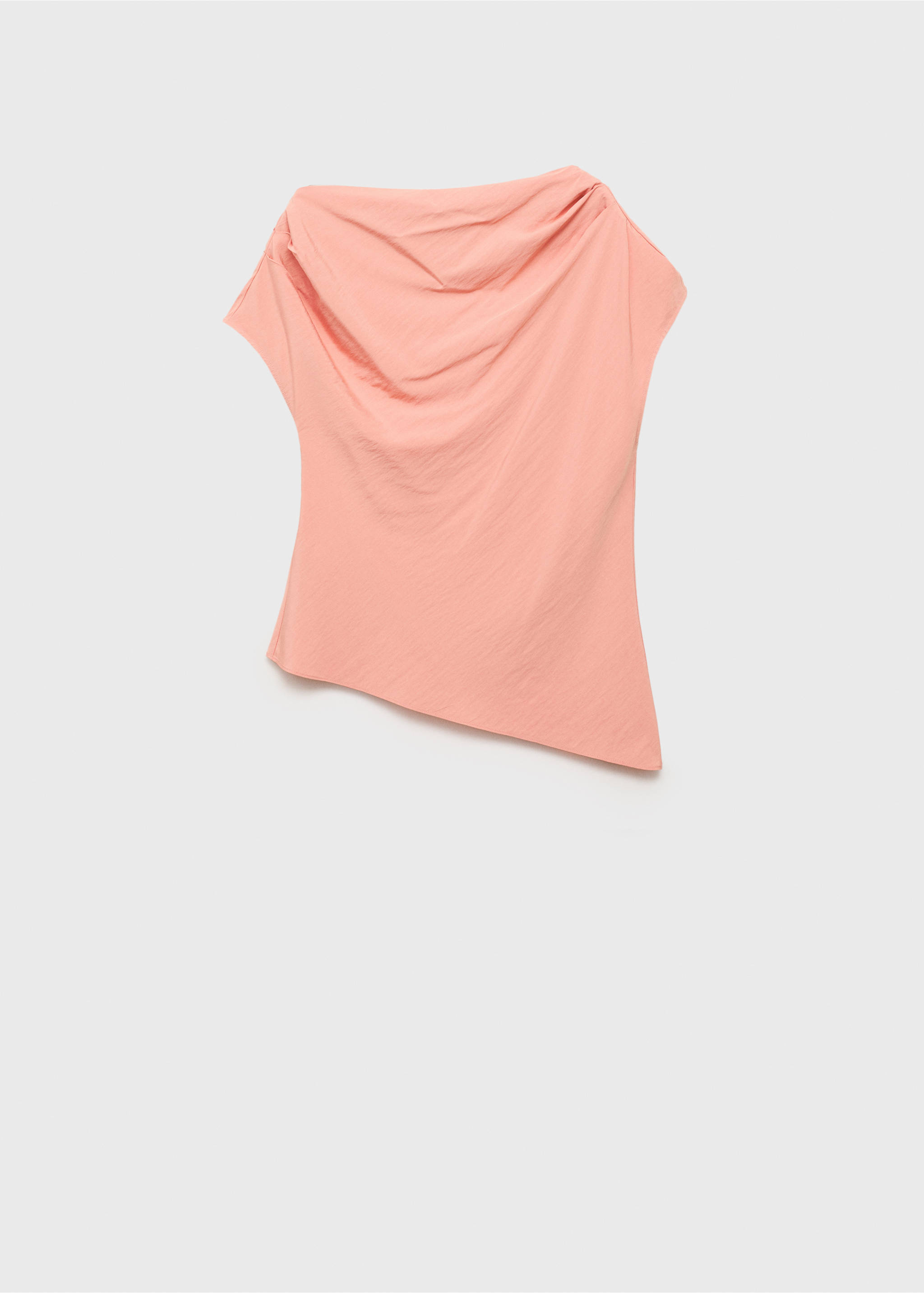 Gedrapeerde asymmetrische blouse - Artikel zonder model, Roze. Ref: 17041153-00.