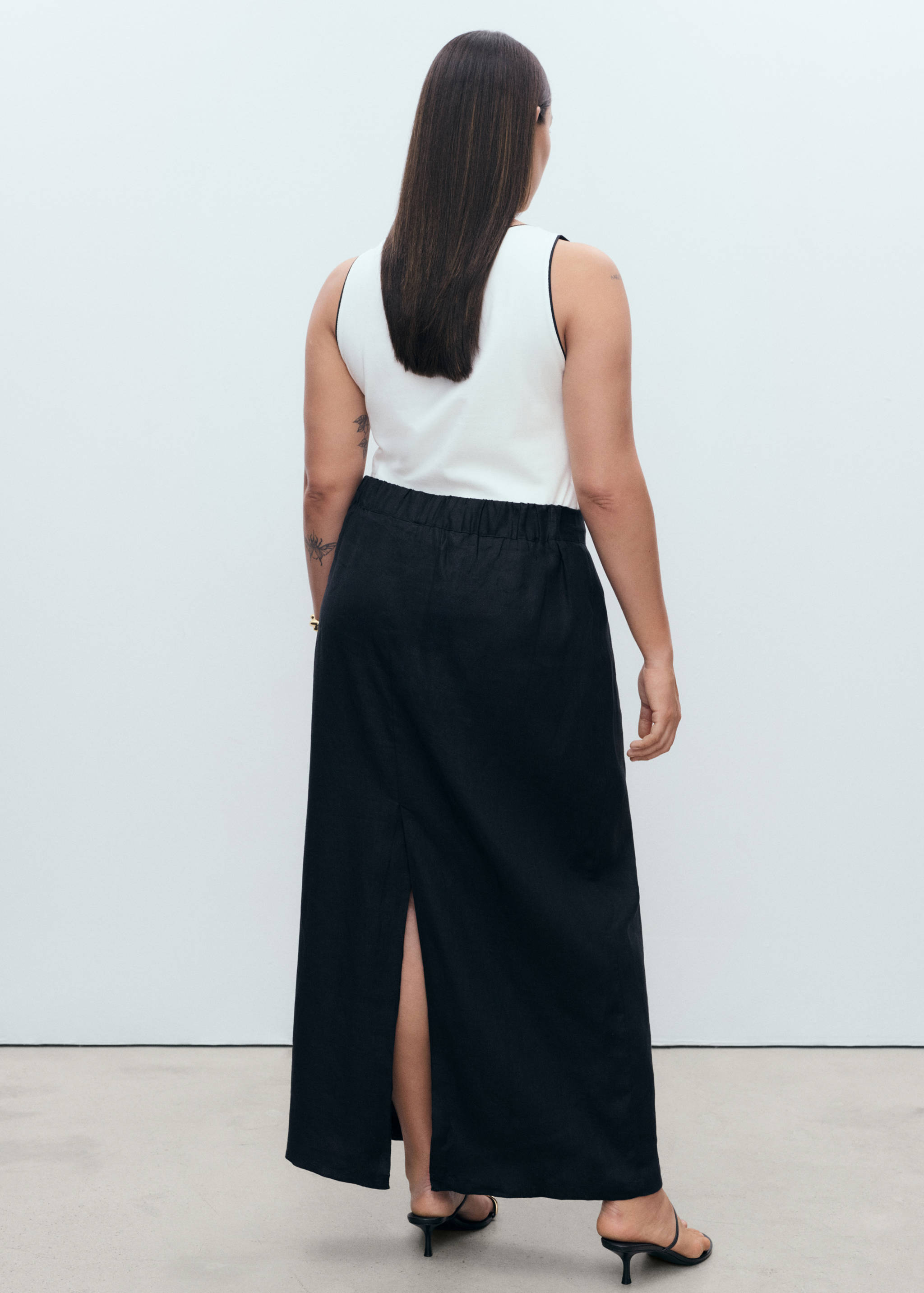 Linen pencil skirt - Details of the article 4