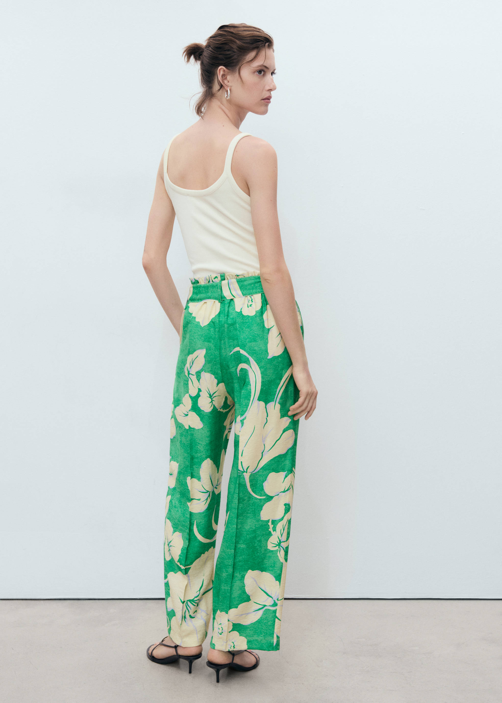 Pantalon imprimé ceinture - Verso de l’article