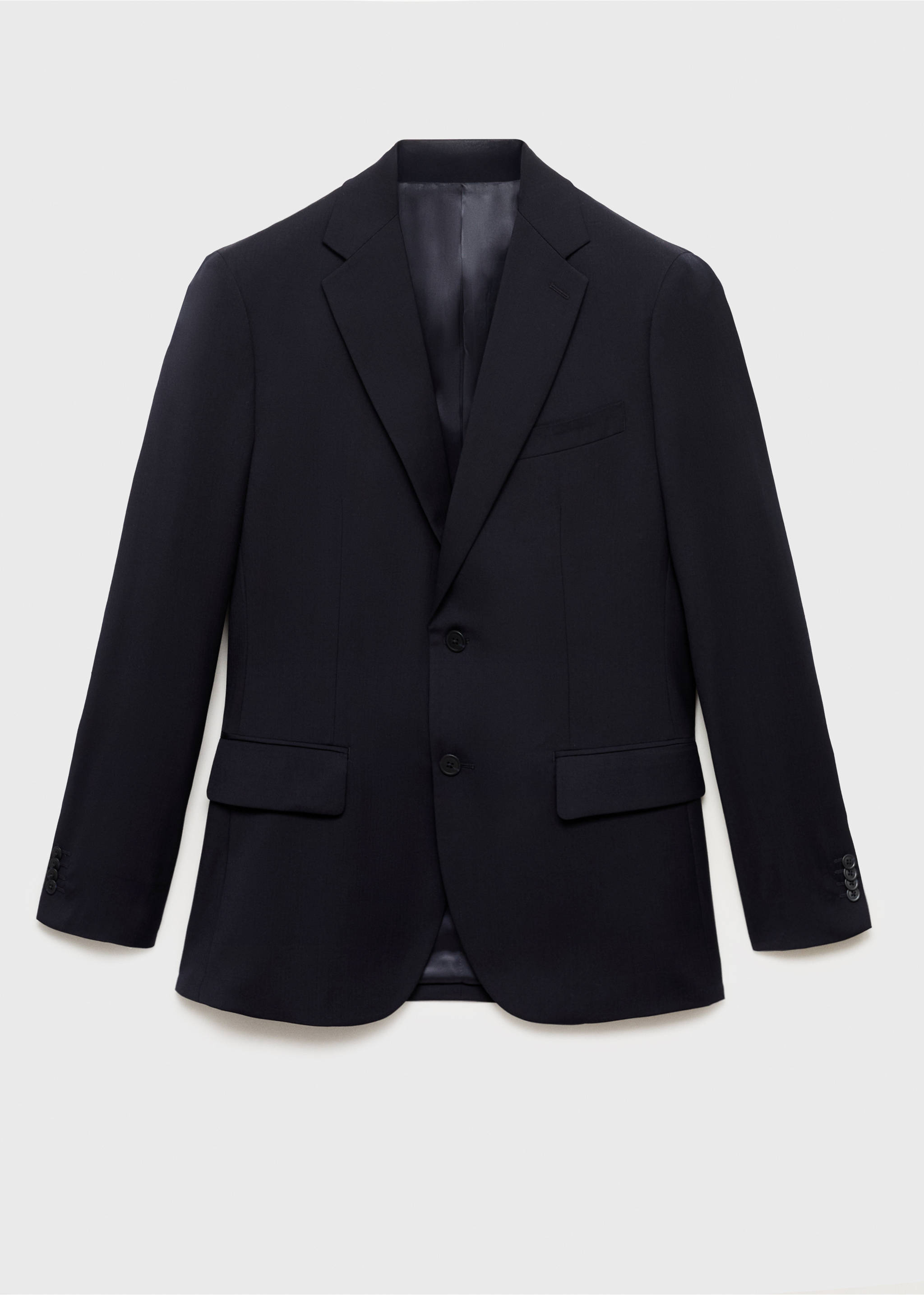 Turin 100% virgin wool suit jacket - Article without model, Navy. Ref: 17041177-00.