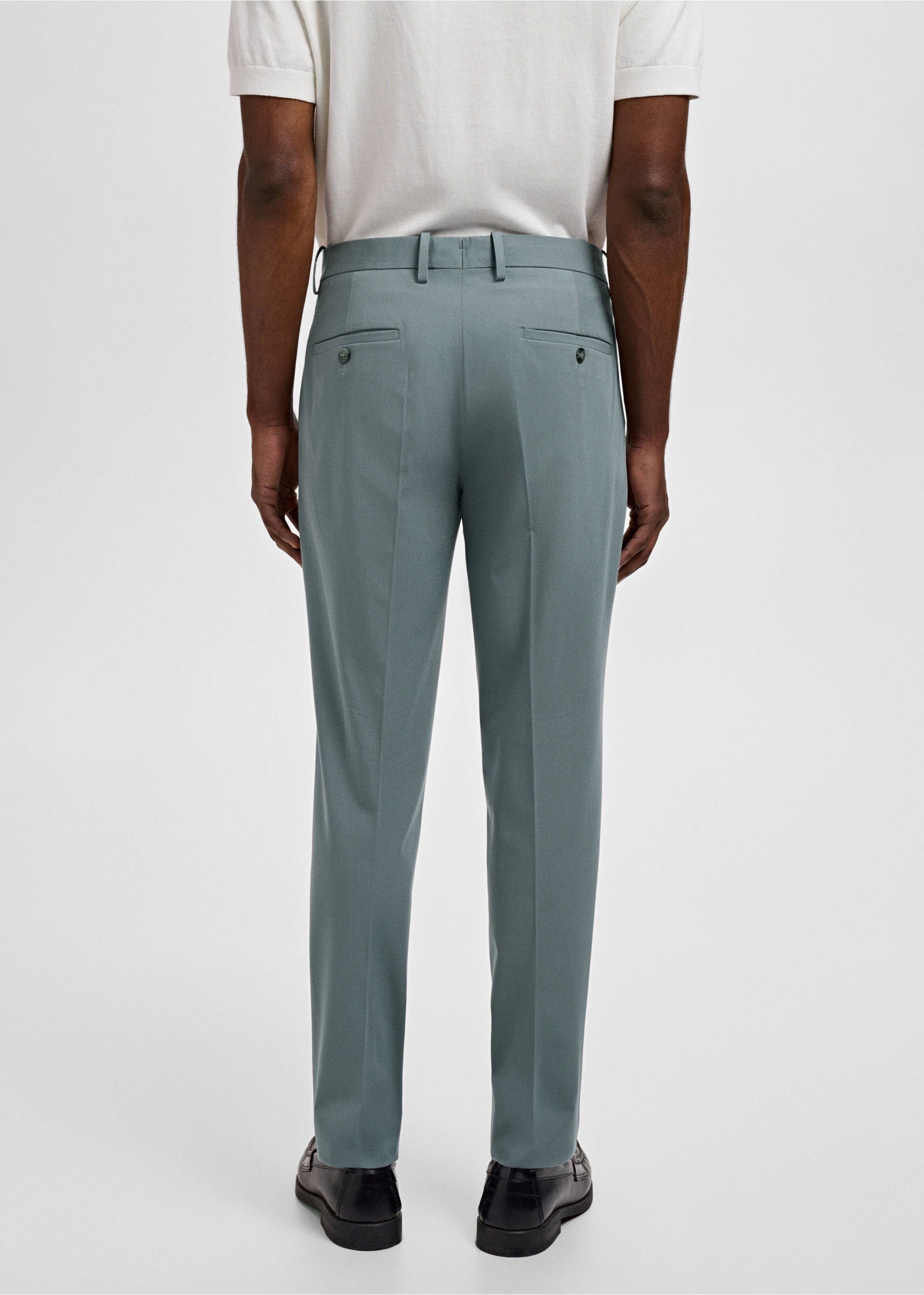 Pantalon costume Parí super slim-fit - Verso de l’article, Vert d´eau. Ref: 17041178-00.