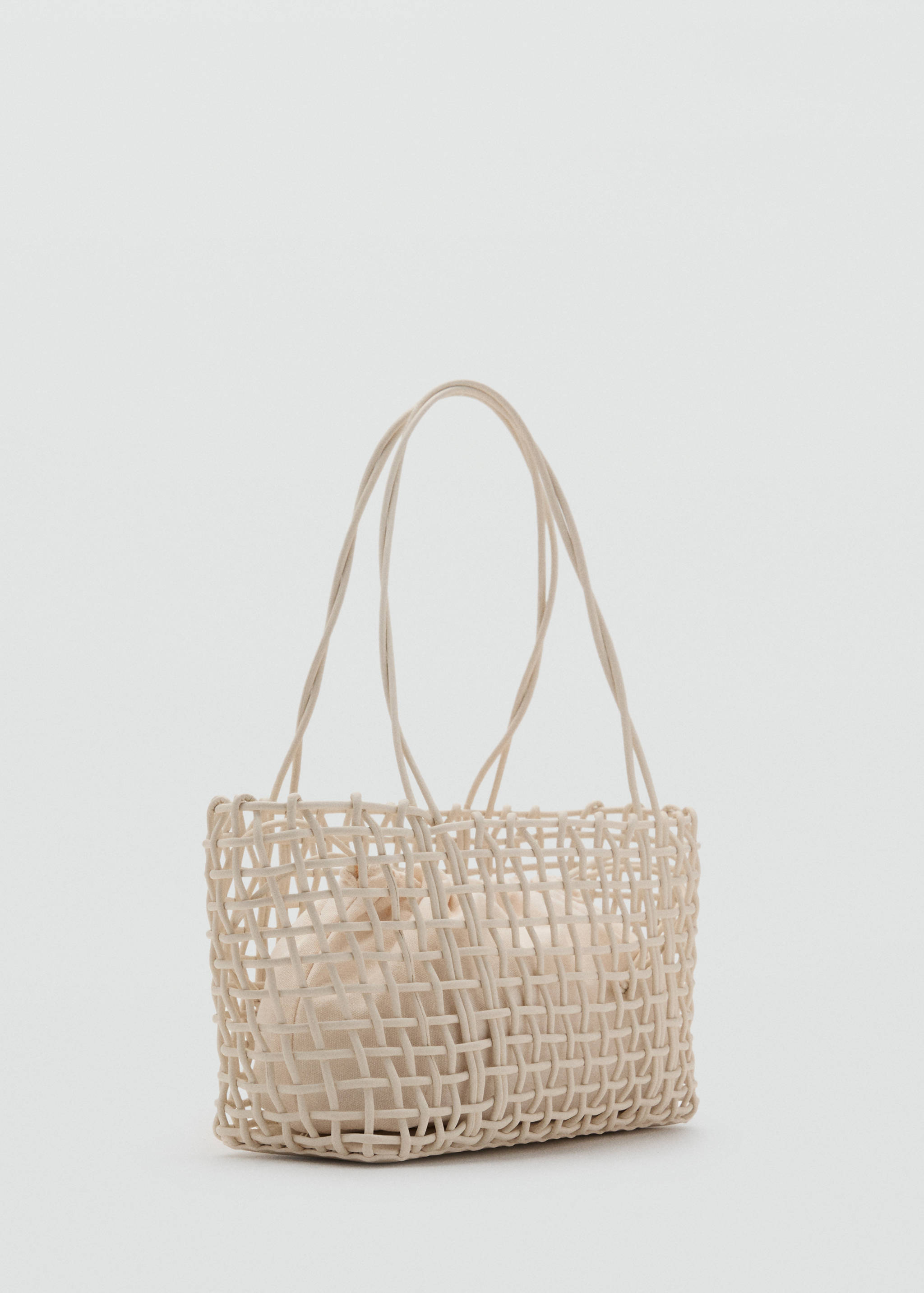 Sac porté épaule tressé moyen - Plan moyen