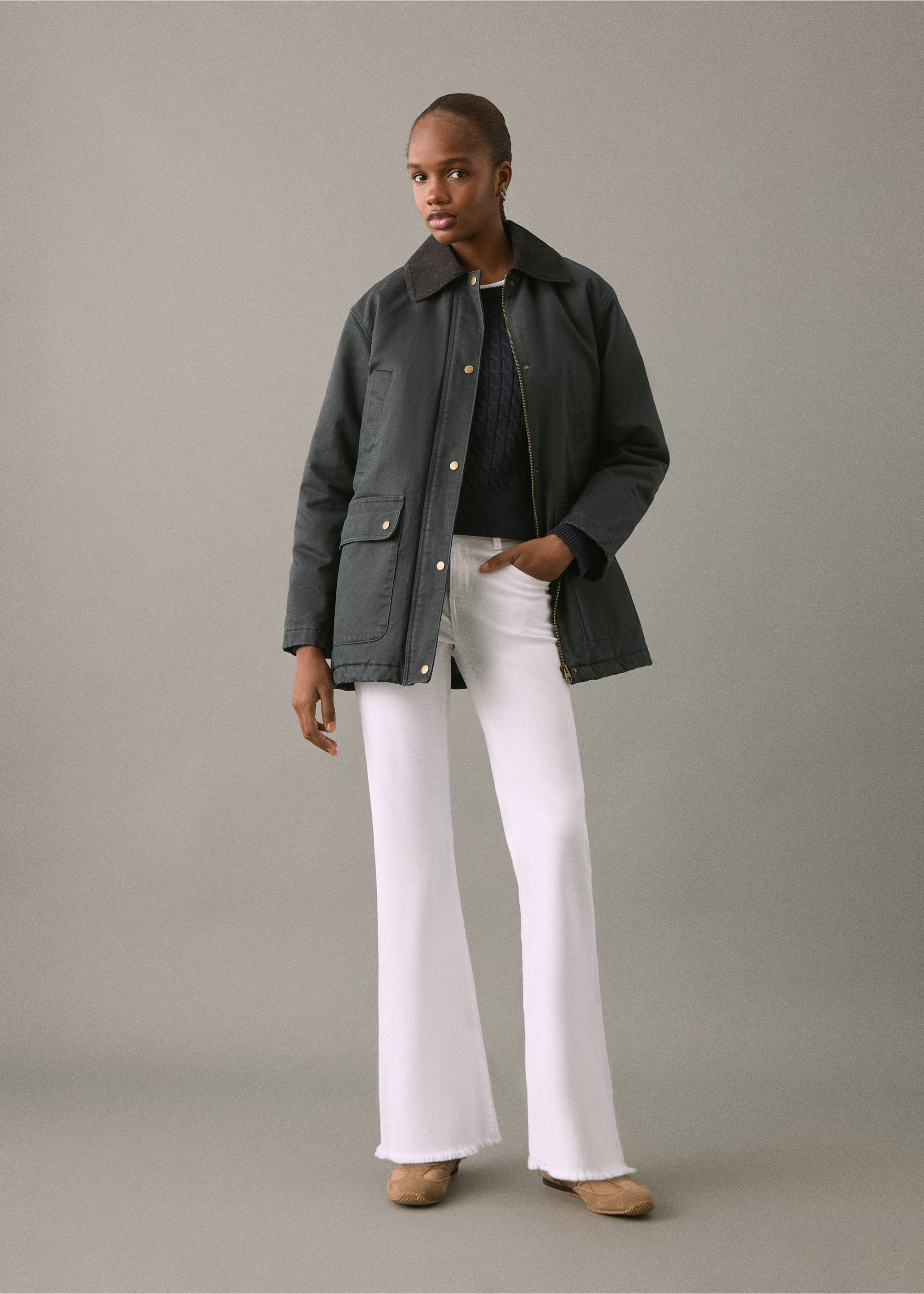 Frayed low-rise skinny jeans - General plane, Off White. Ref: 17041180-00.