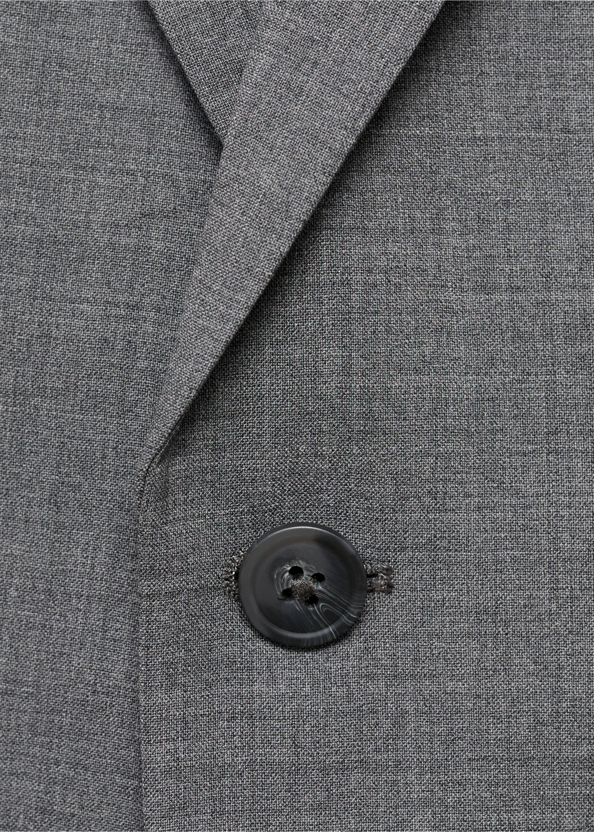 Turin 100% virgin wool suit jacket - Details of the article 8, Grey. Ref: 17041183-00.