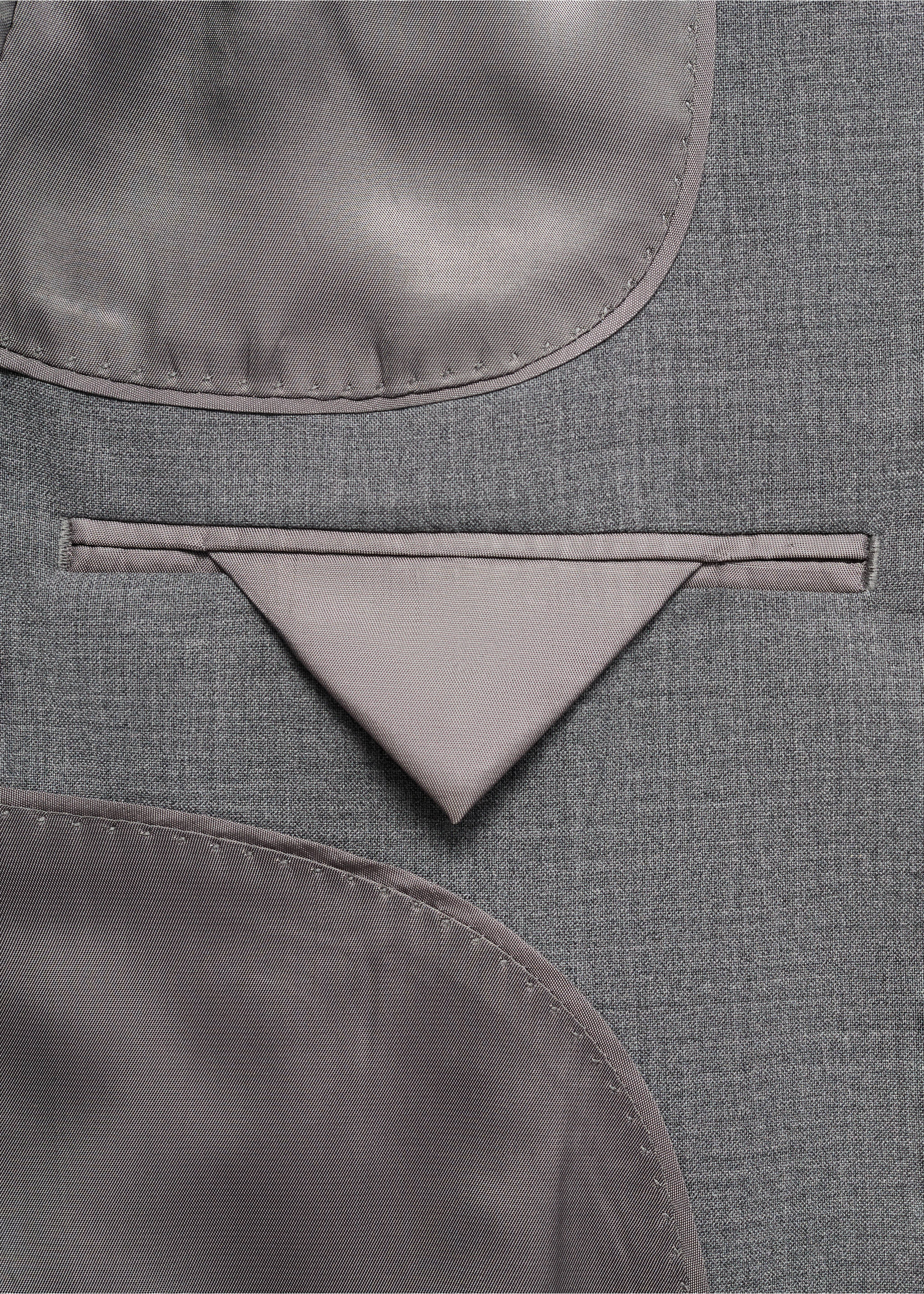 Turin 100% virgin wool suit jacket - Details of the article 0, Grey. Ref: 17041183-00.