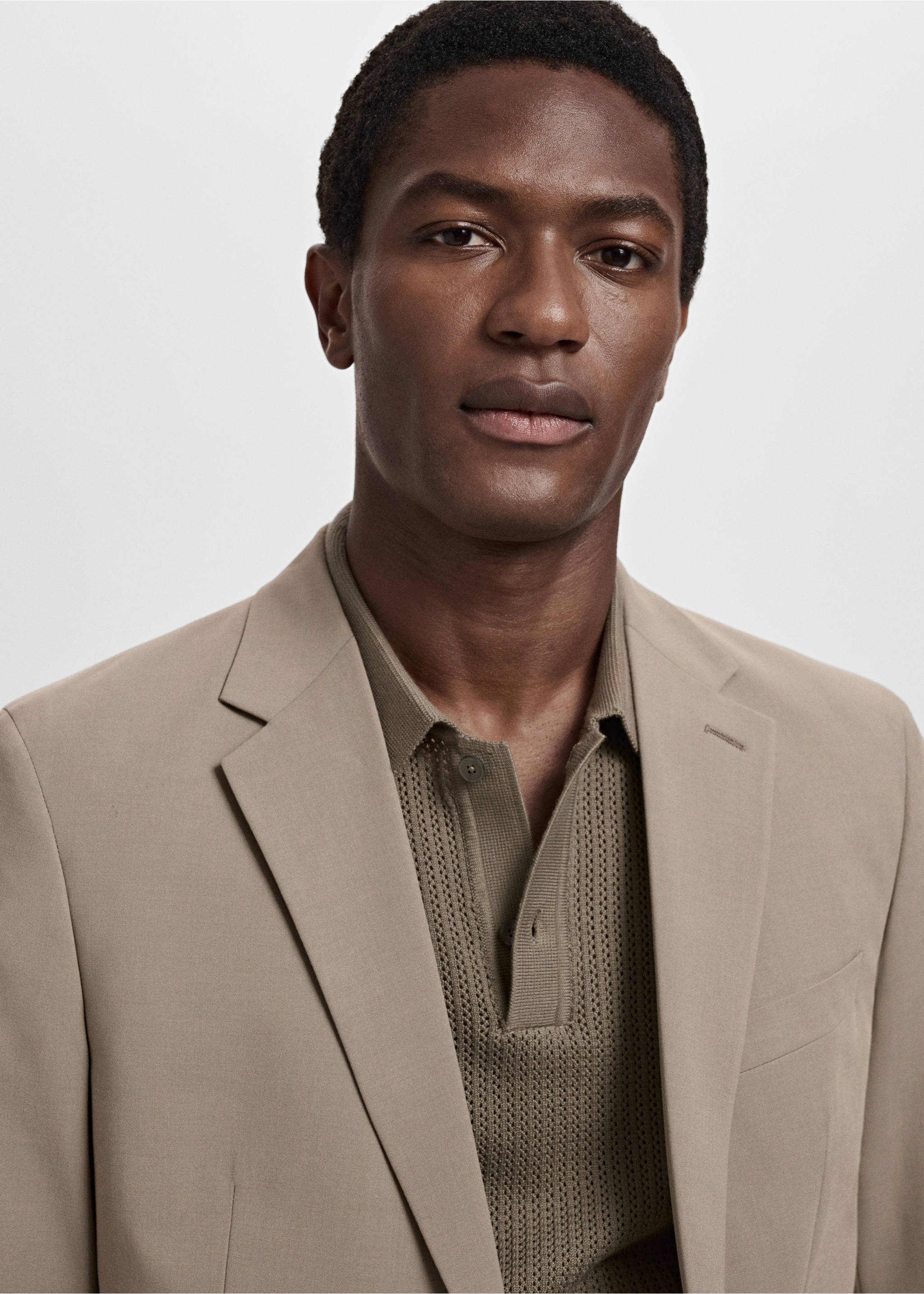 Milan slim-fit suit jacket - Details of the article 1, Mink Grey. Ref: 17041184-00.