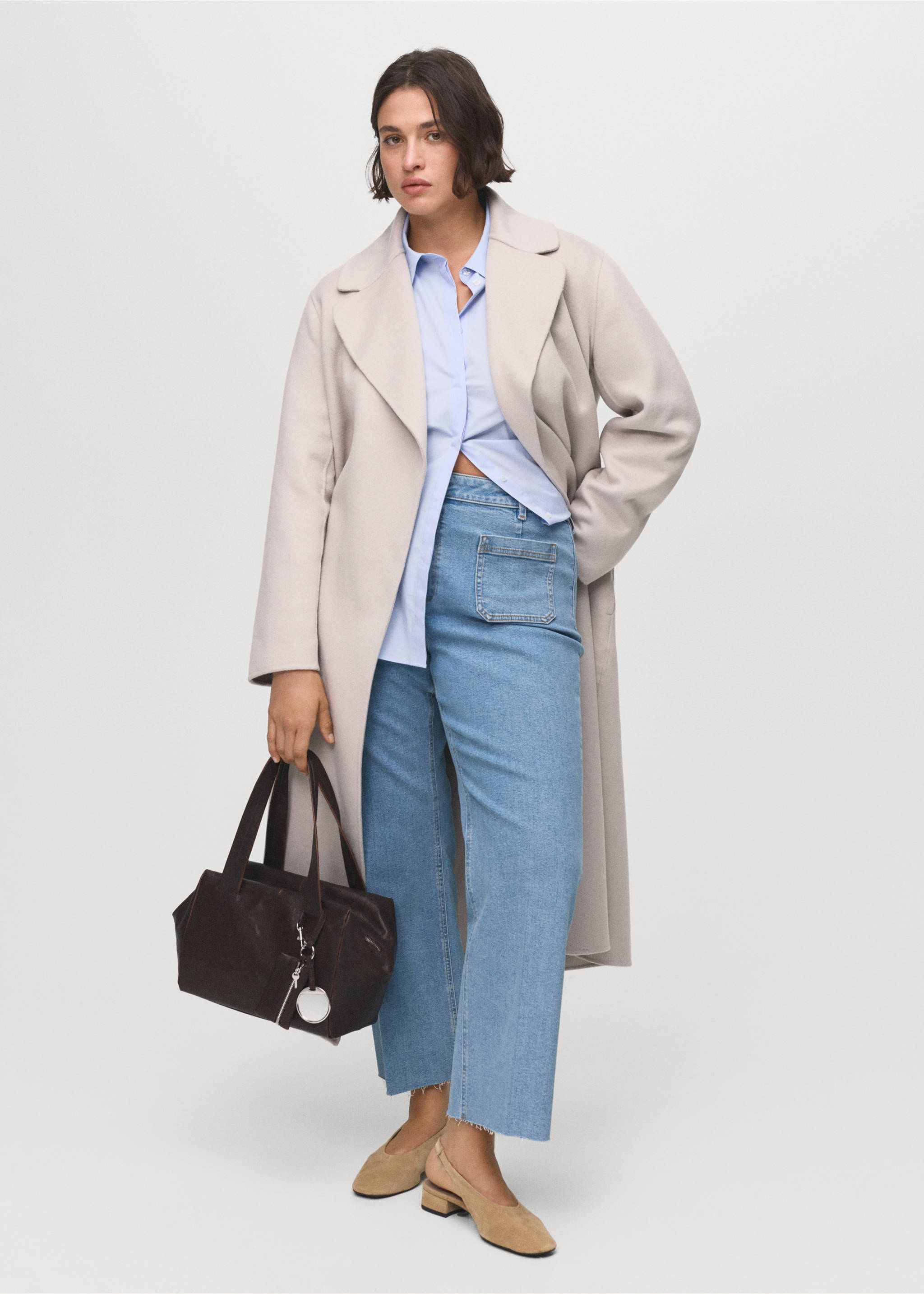 Trapézfarmer crop, zsebes - A termék adatai 3, Közepes kék. Ref: 17041185-00.