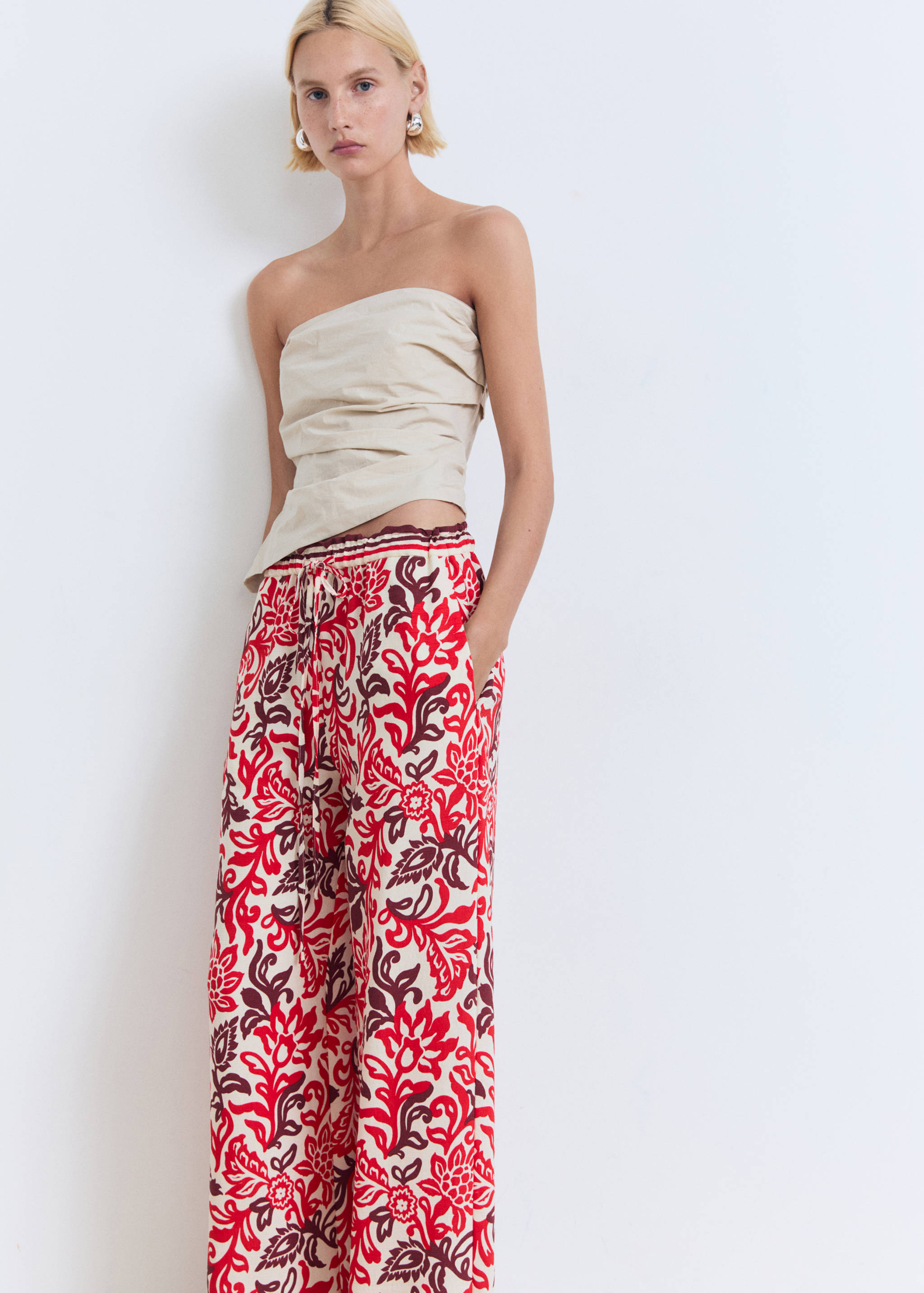 Flowy printed trousers - Details of the article 2