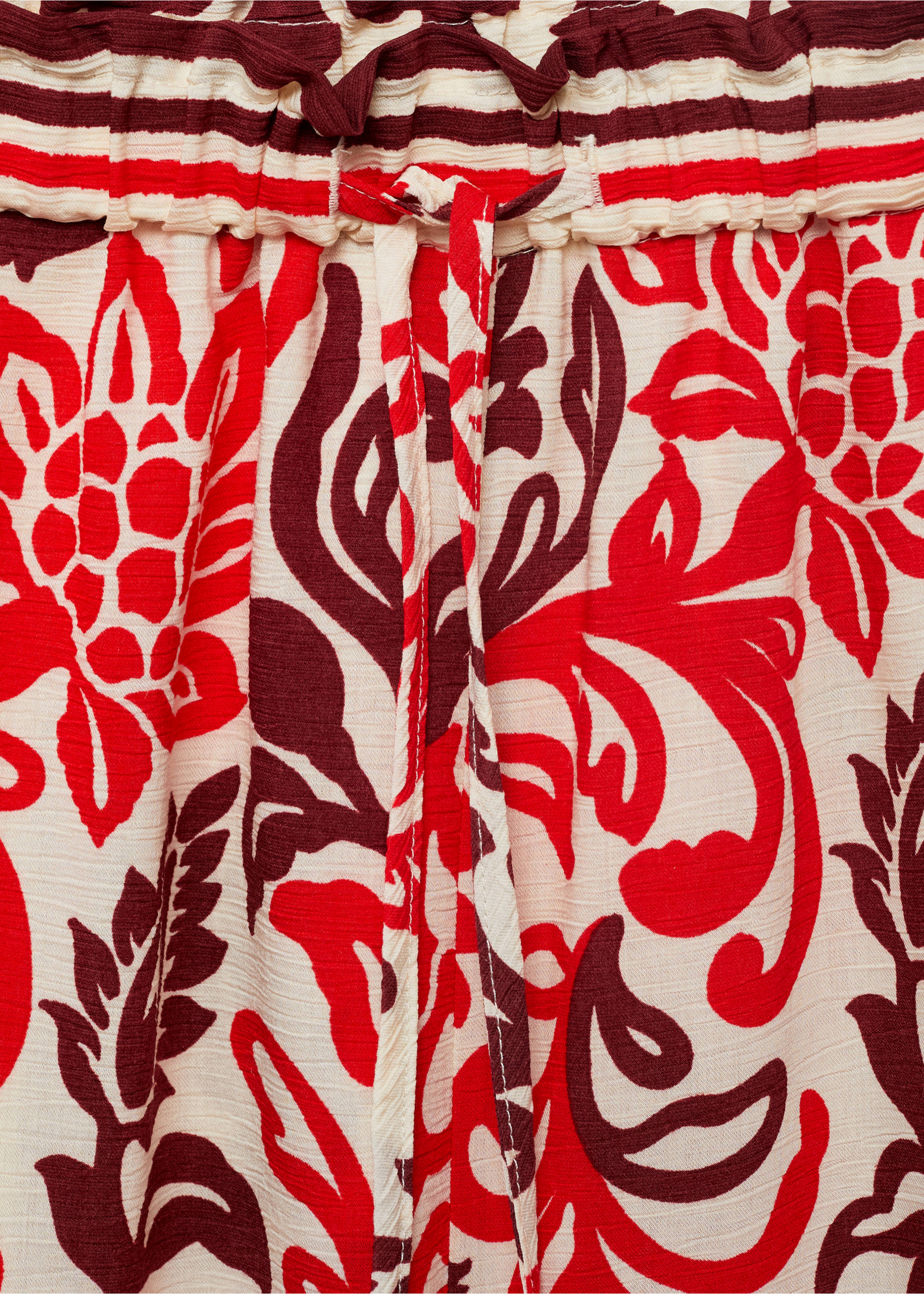 Flowy printed trousers - Details of the article 8, Off White. Ref: 17041187-00.