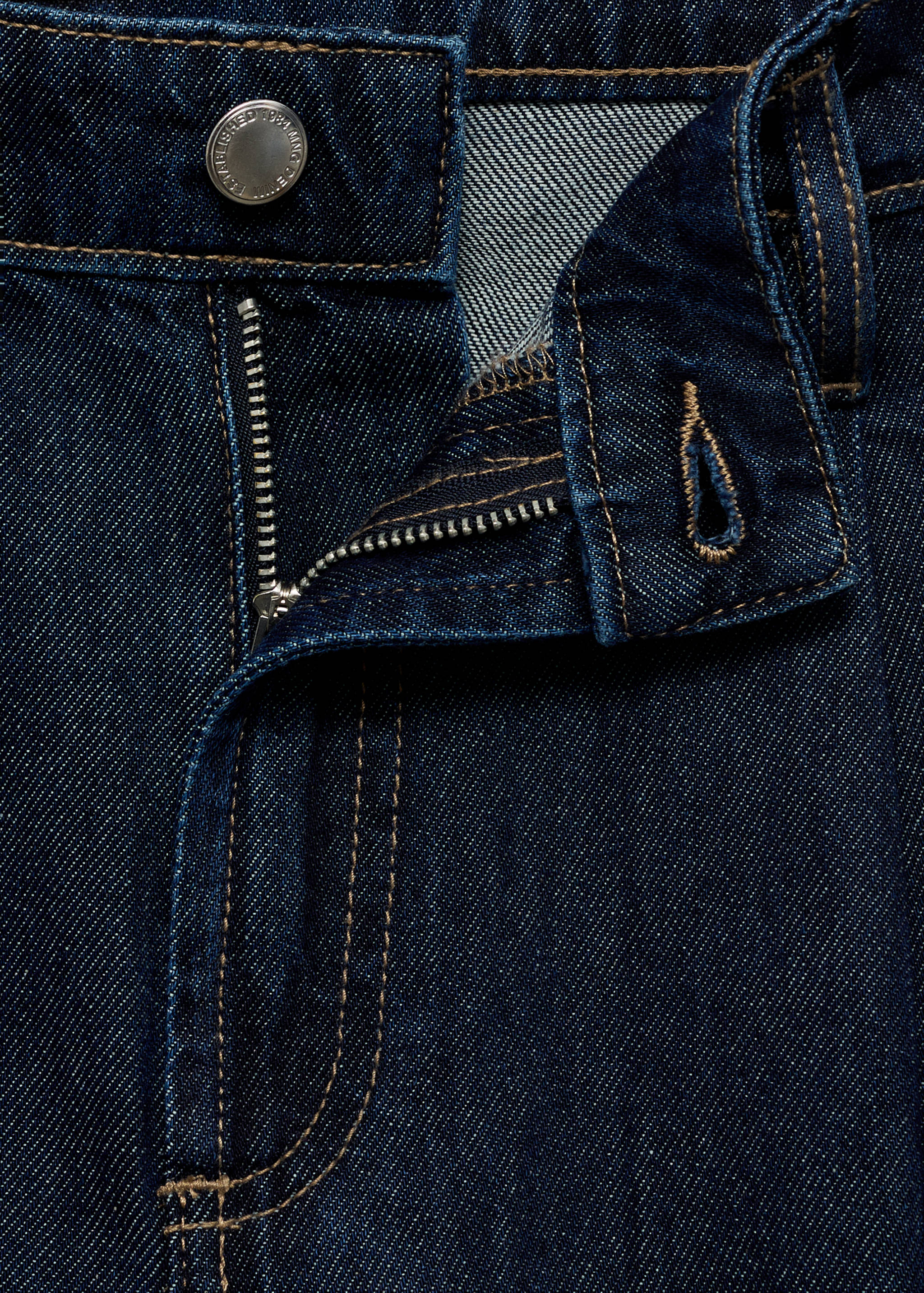 Mid-rise denim bermuda shorts with pleats - Details of the article 8