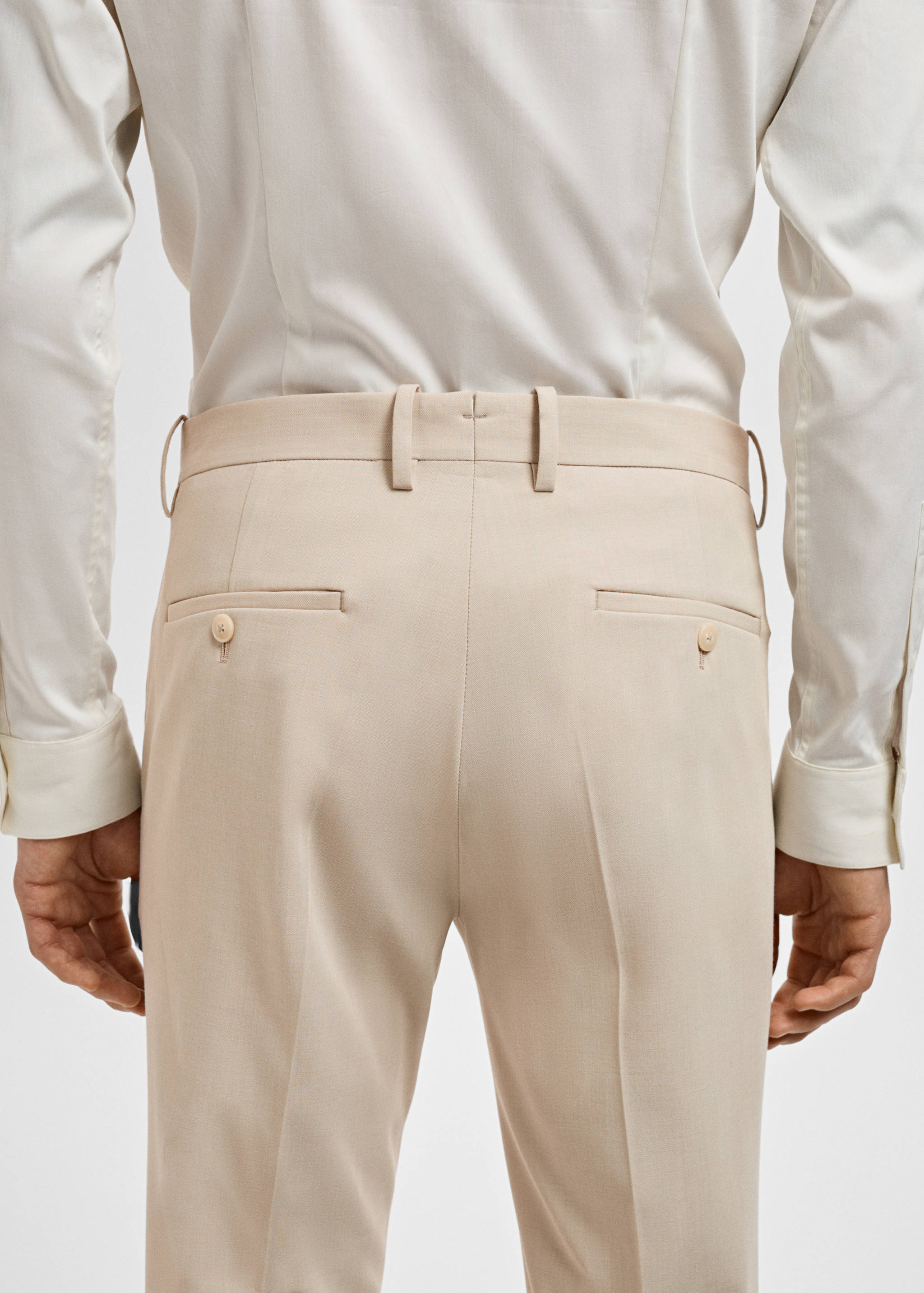 Stretch fabric super slim-fit suit trousers - Details of the article 6
