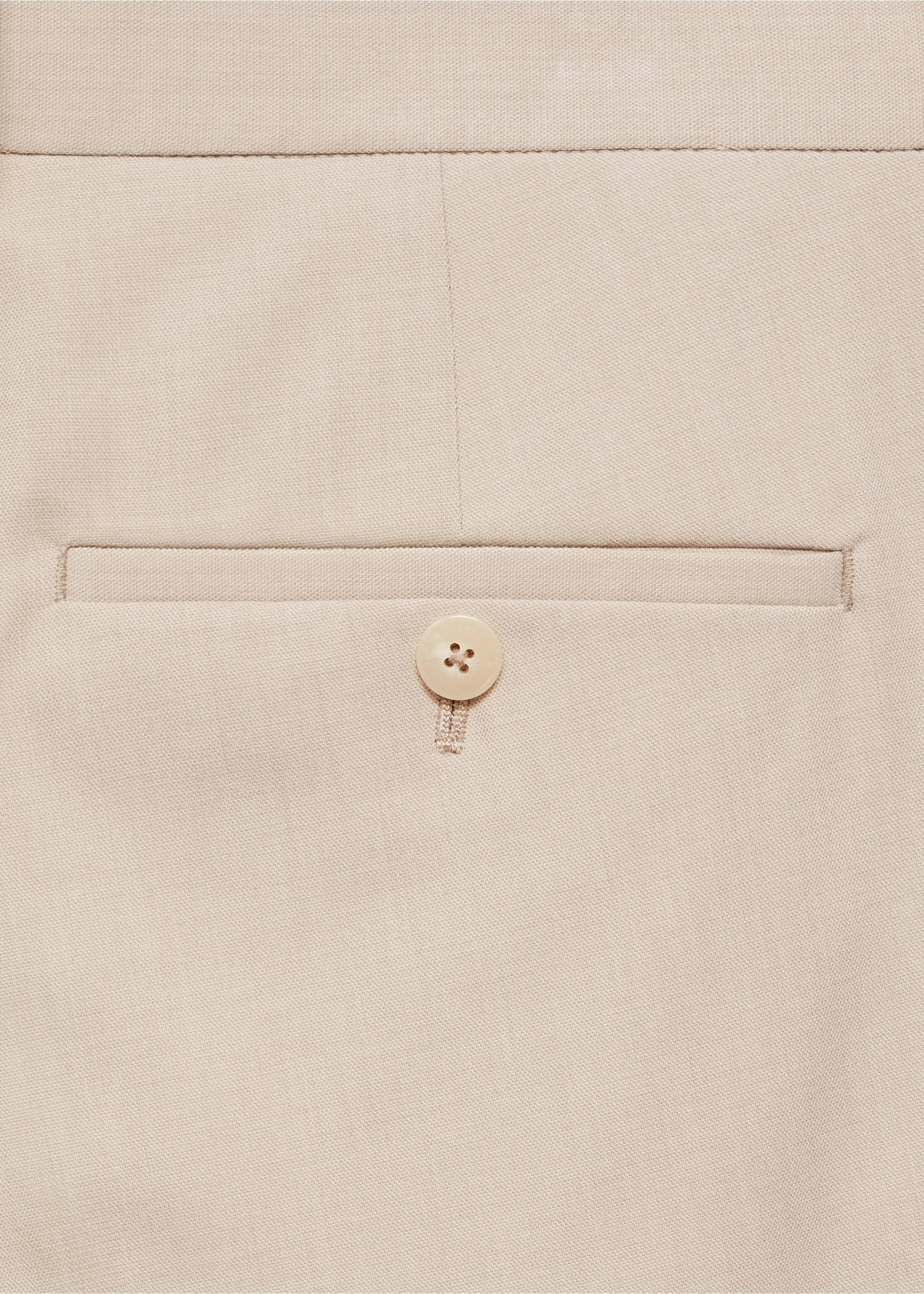 Stretch fabric super slim-fit suit trousers - Details of the article 0, Beige. Ref: 17041191-00.