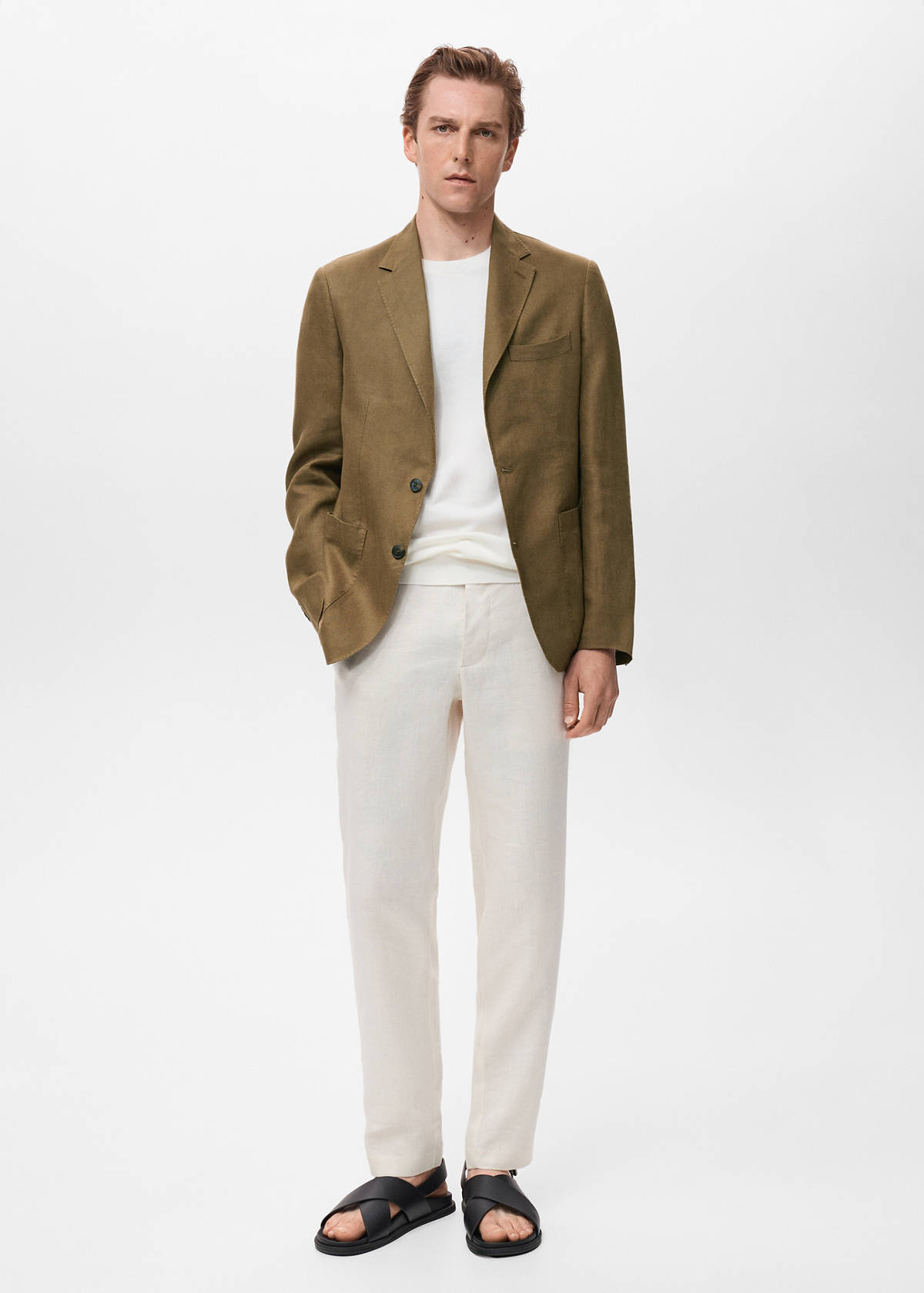 Salerno 100% linen slim fit suit blazer