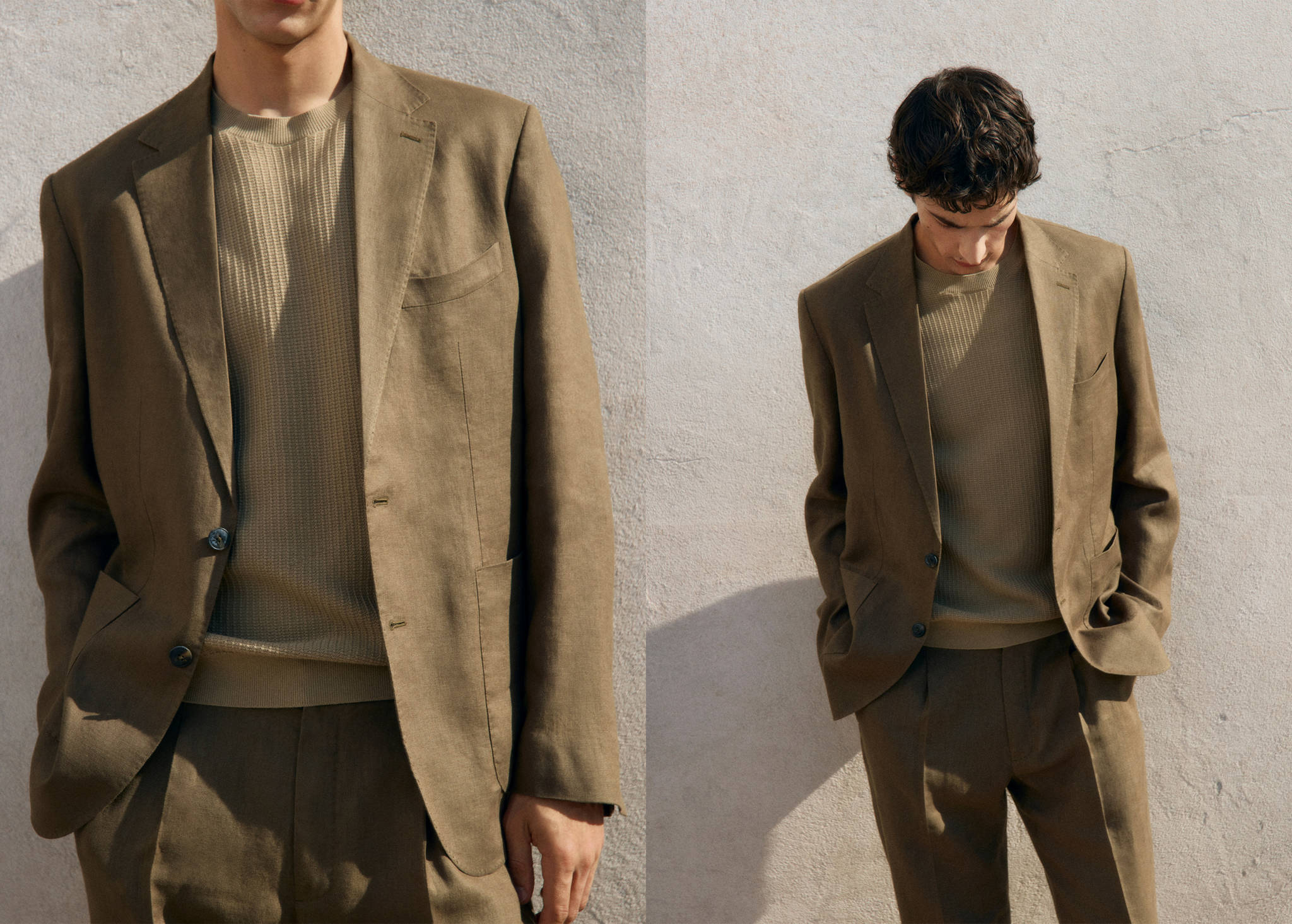 Veste de costume Salerno 100 % lin slim fit - Plan panoramique