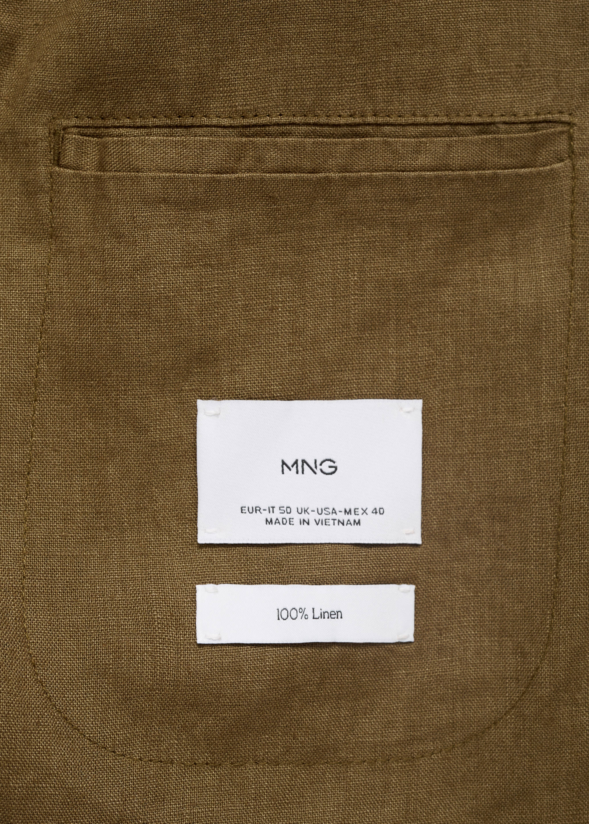 Salerno 100% linen slim fit suit blazer - Details of the article 0