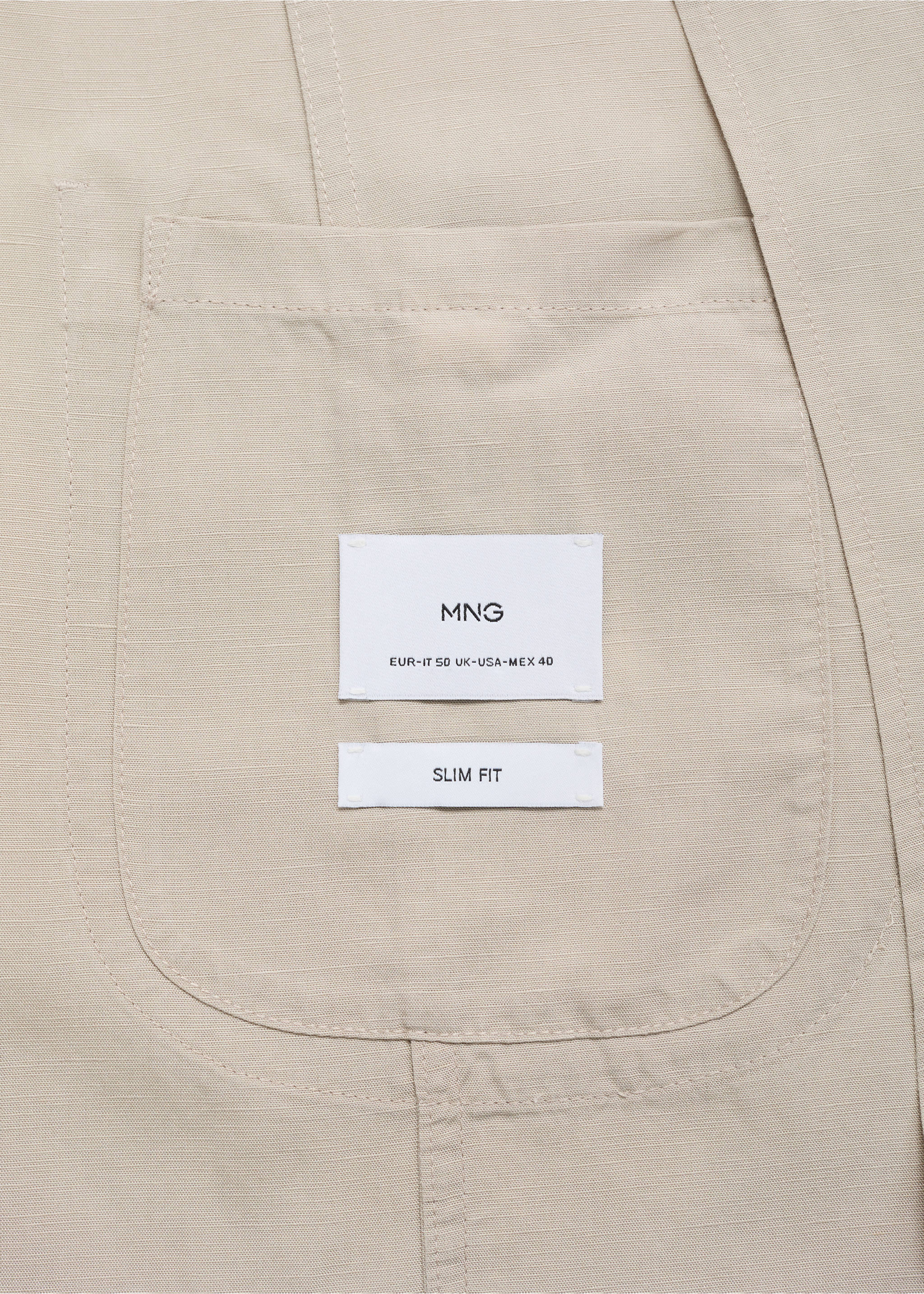 Veste de costume slim fit lin - Détail de l'article 0, Écru. Ref: 17041194-00.