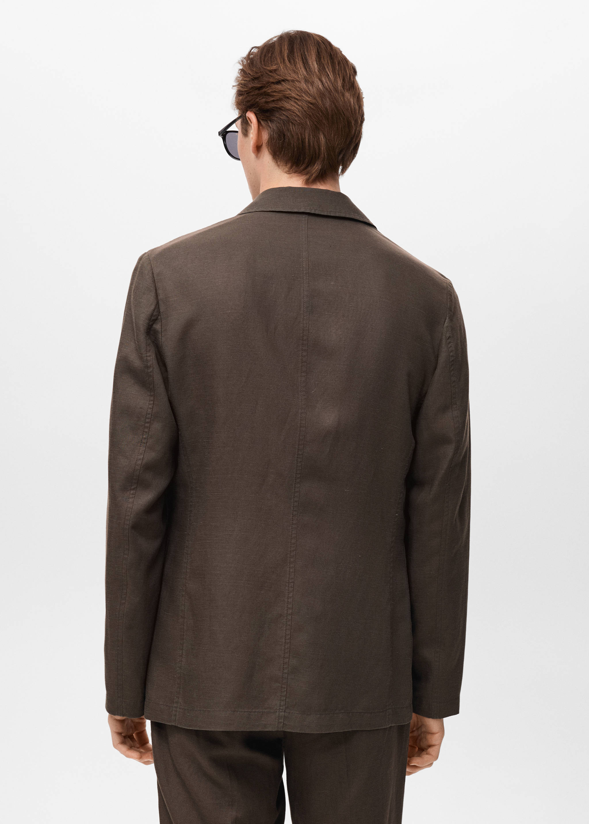 Veste de costume slim fit lin - Verso de l’article