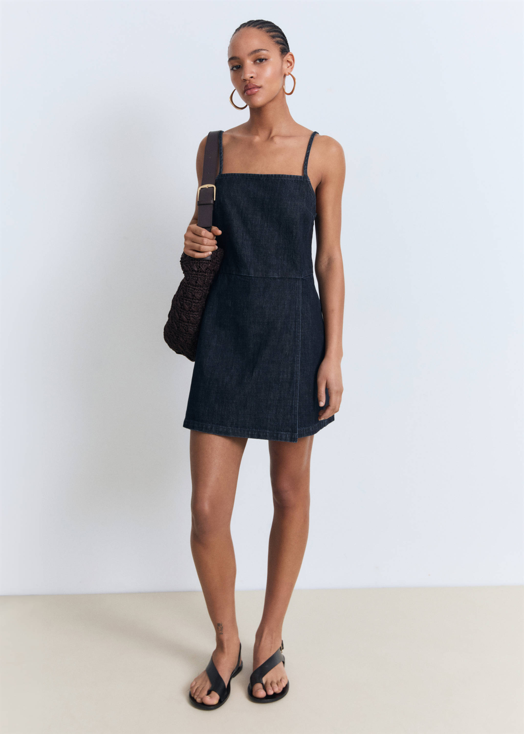 Double-breasted denim jumpsuit - General plane