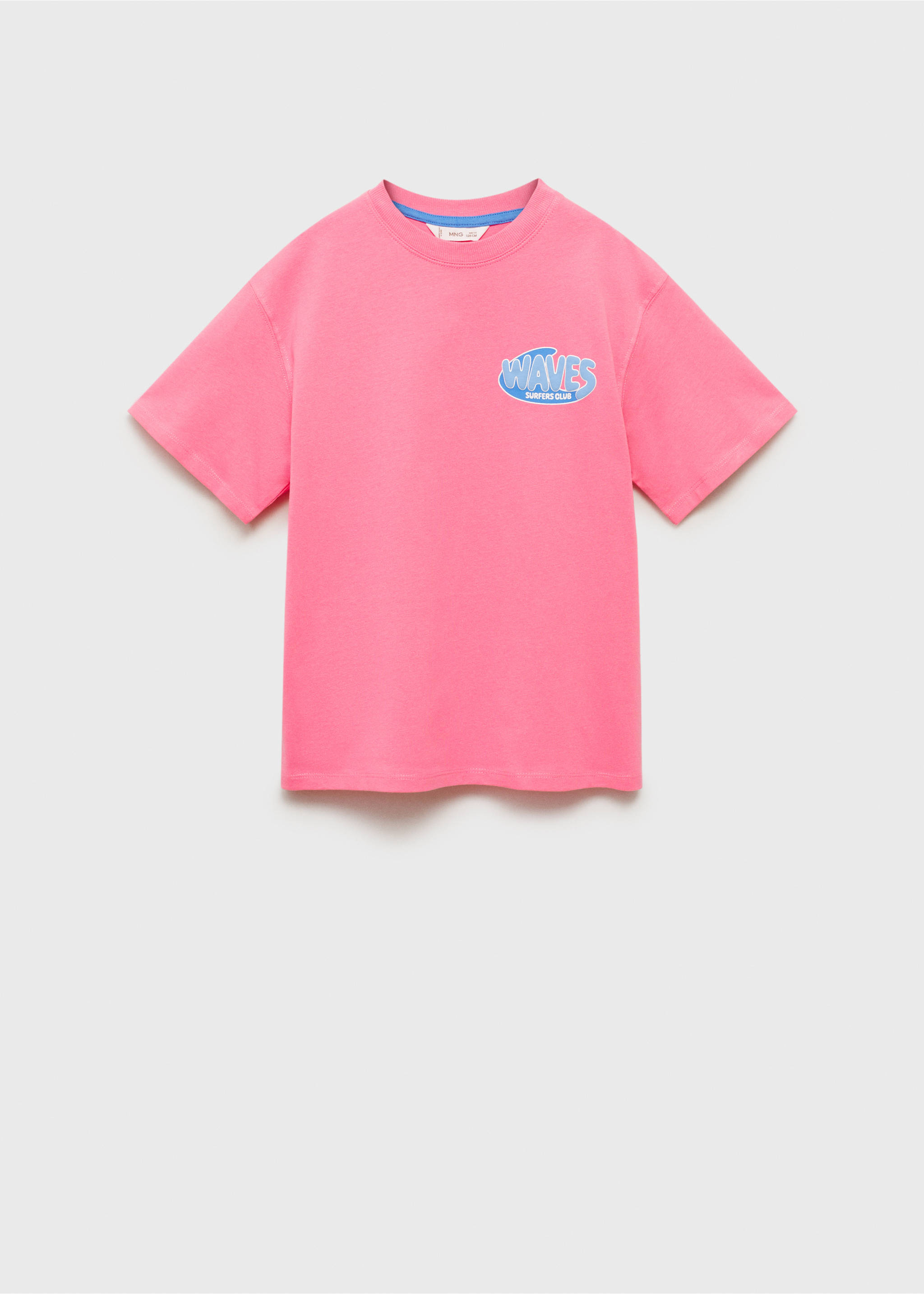 Printed cotton-blend T-shirt - Article without model, Fuchsia. Ref: 17041200-00.