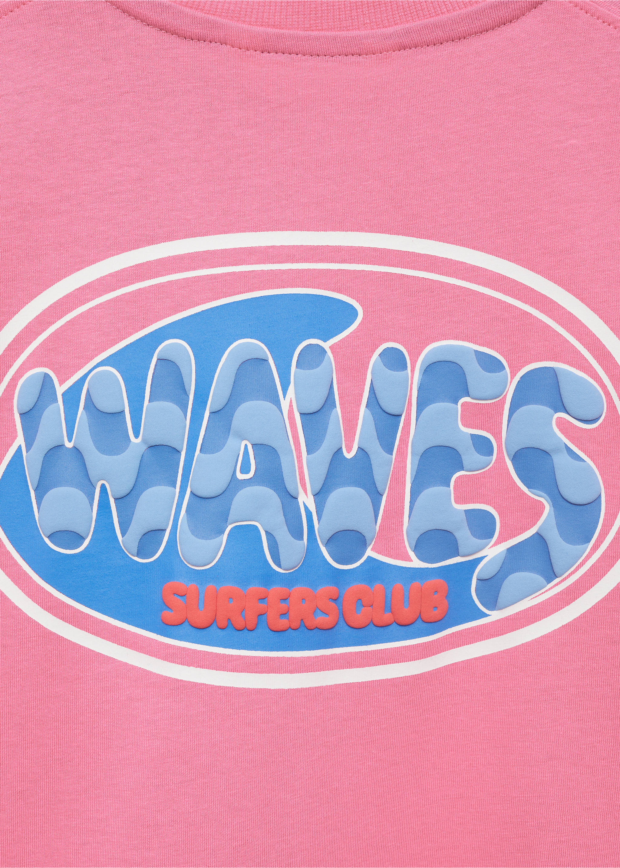 Printed cotton-blend T-shirt - Details of the article 0, Fuchsia. Ref: 17041200-00.