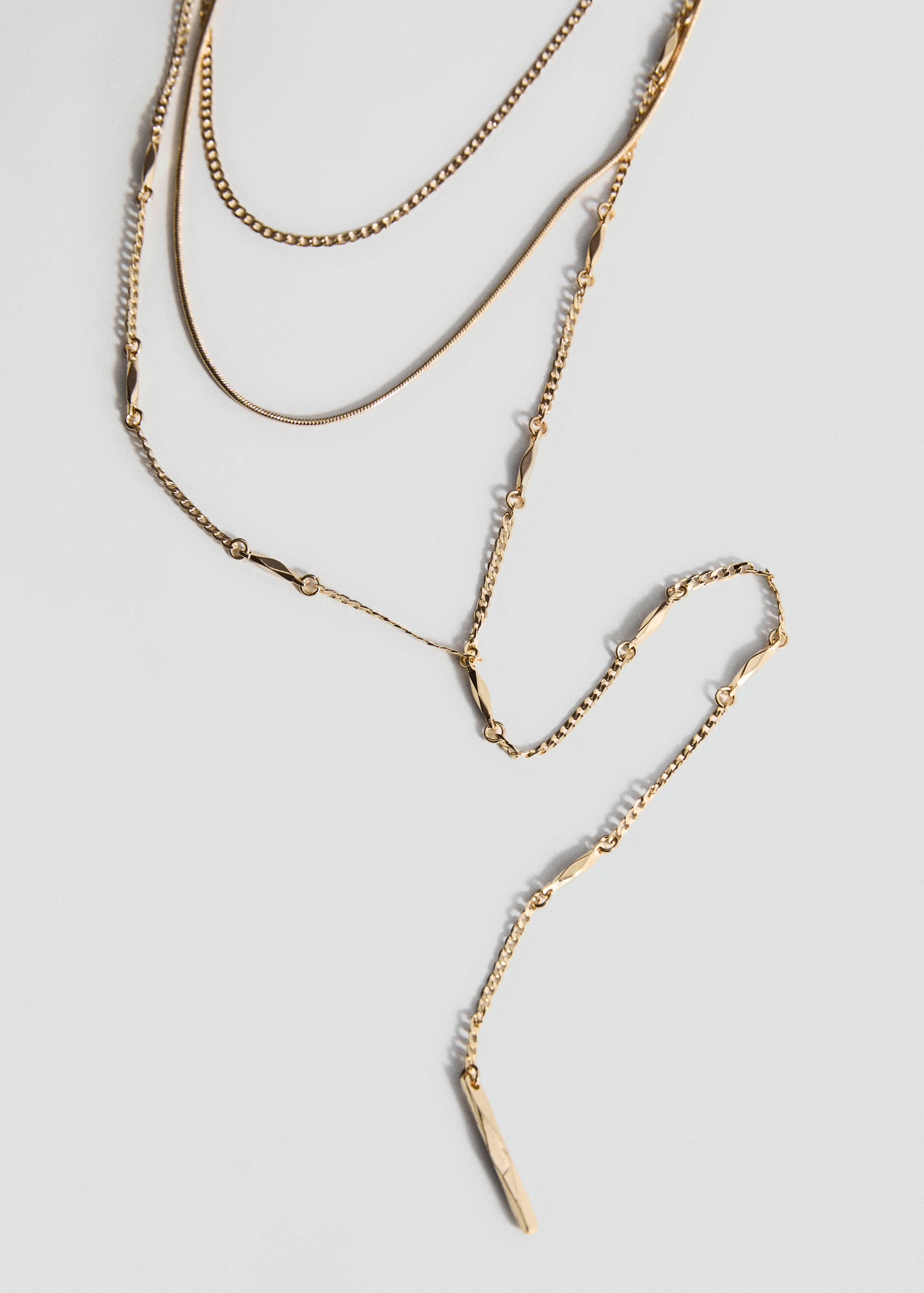 Long triple necklace - Medium plane