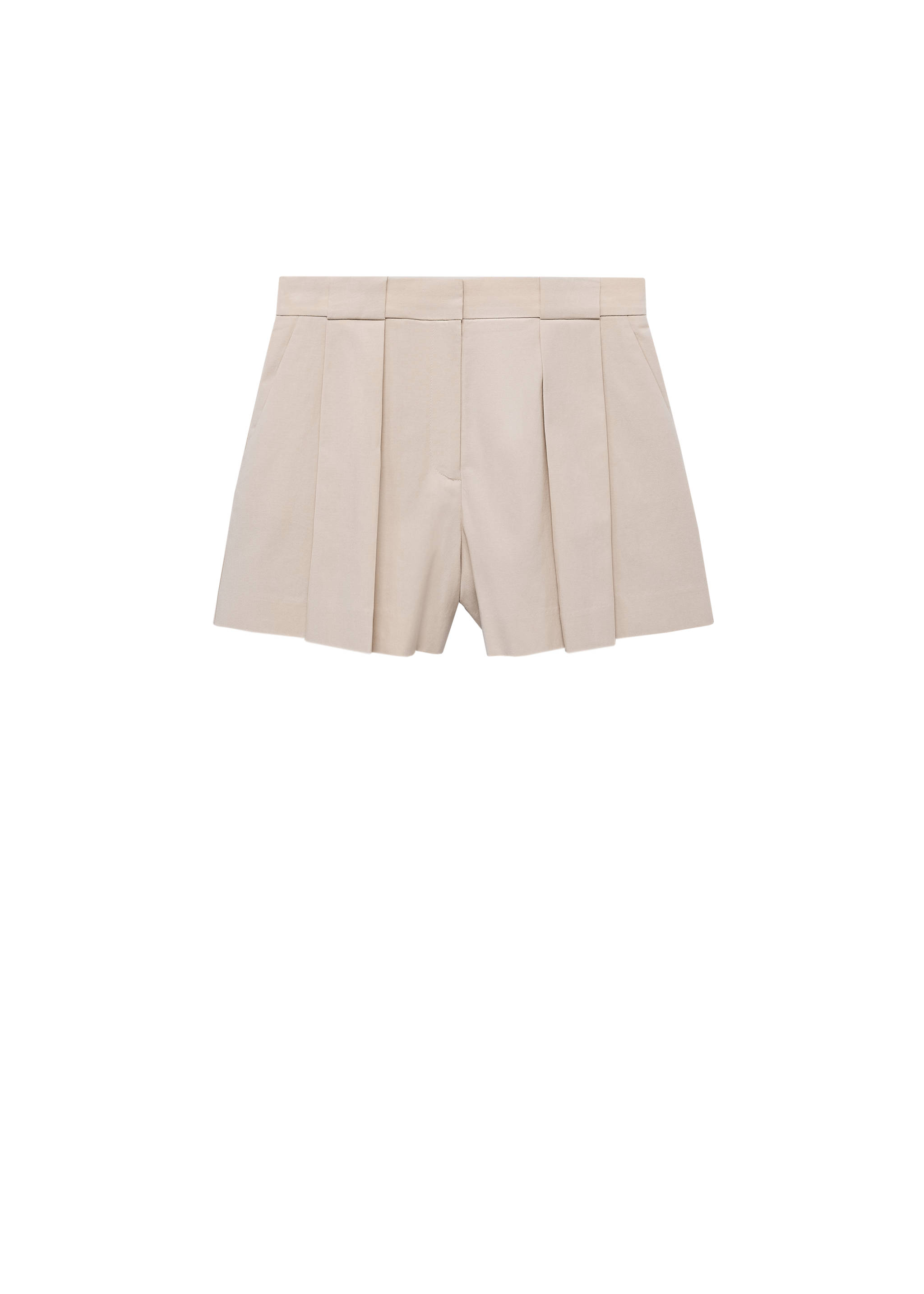 Short de costume à pinces - Détail de l'article 7, Beige. Ref: 17041206-00.