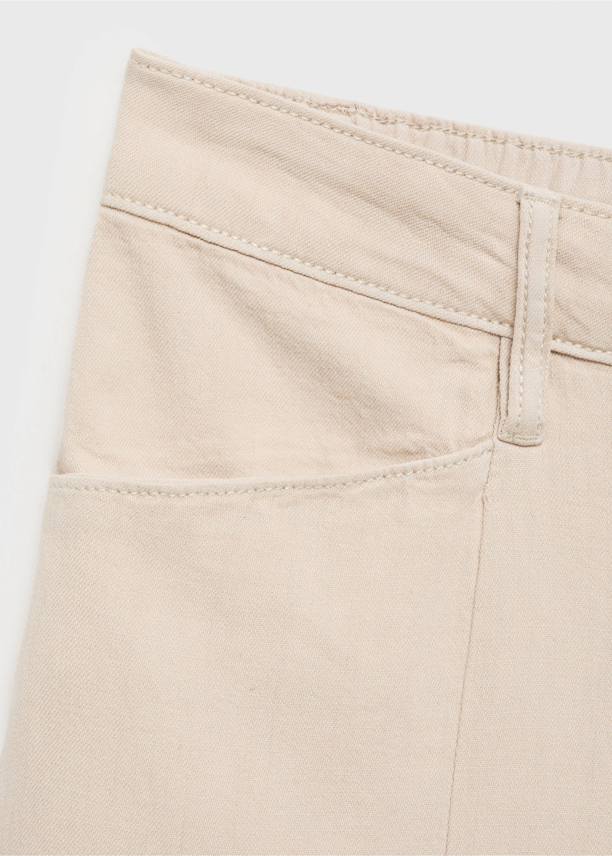 Straight-fit mid-rise denim trousers - Details of the article 0, Sand. Ref: 17041207-00.