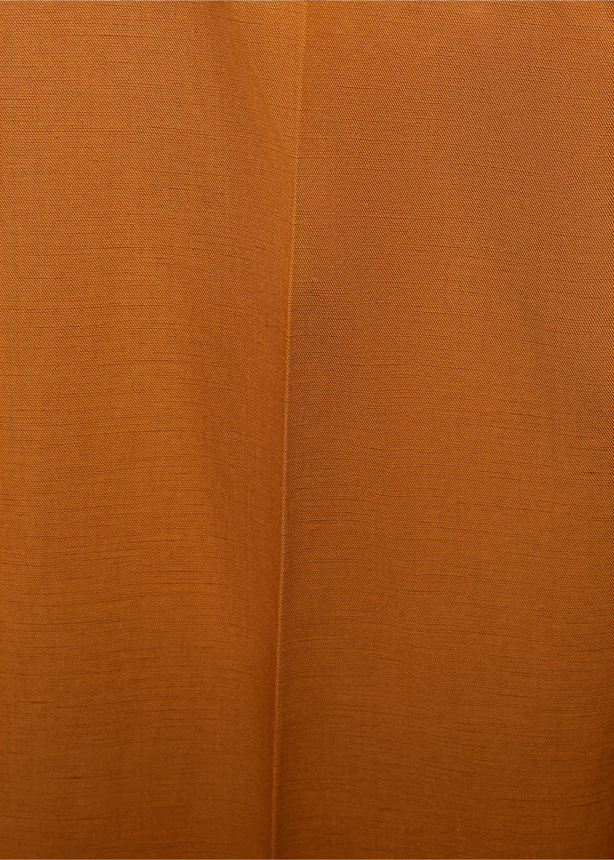 Linen-blend strapless jumpsuit - Details of the article 0, Brown. Ref: 17041210-00.