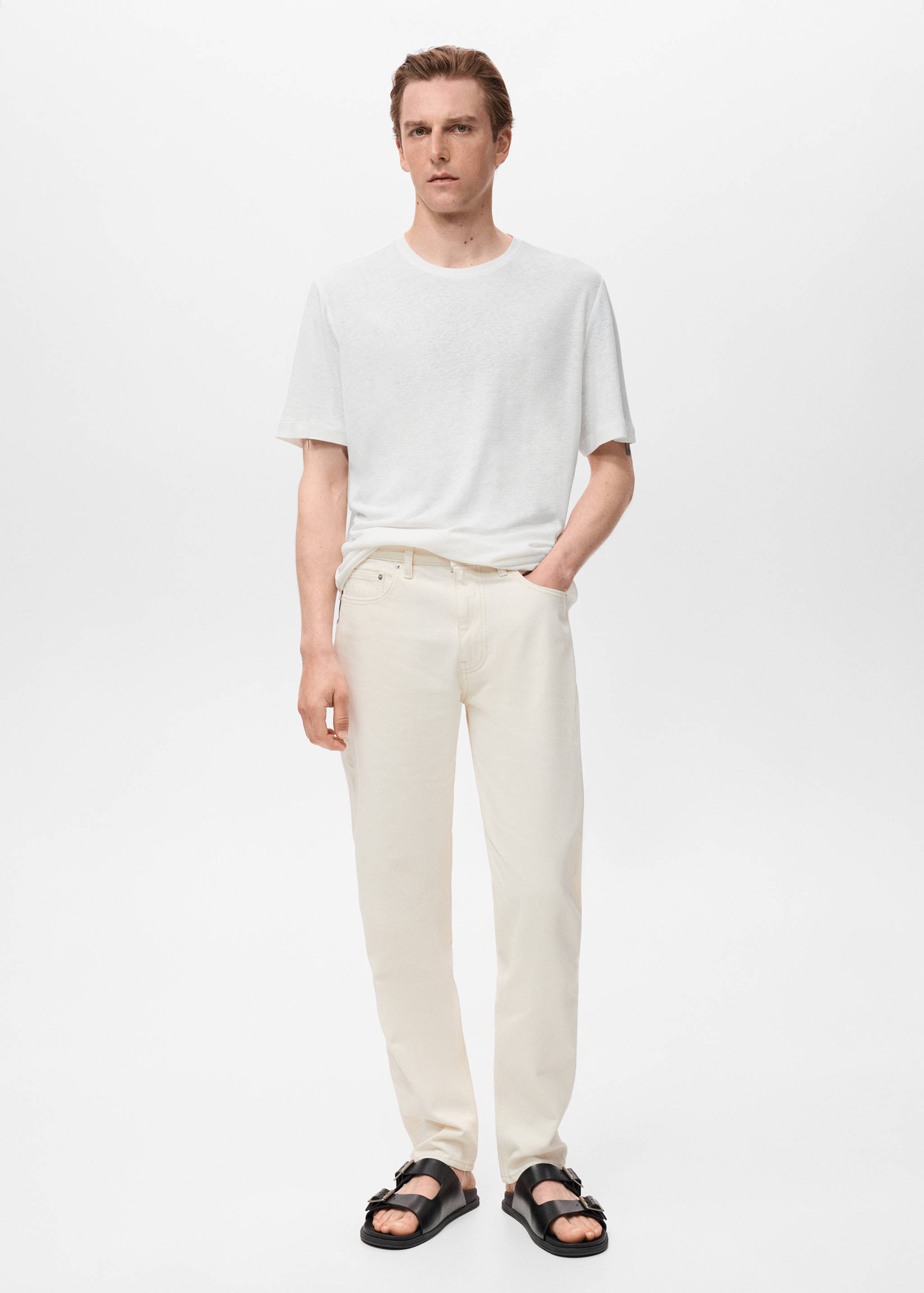 Linen slim-fit t-shirt - General plane