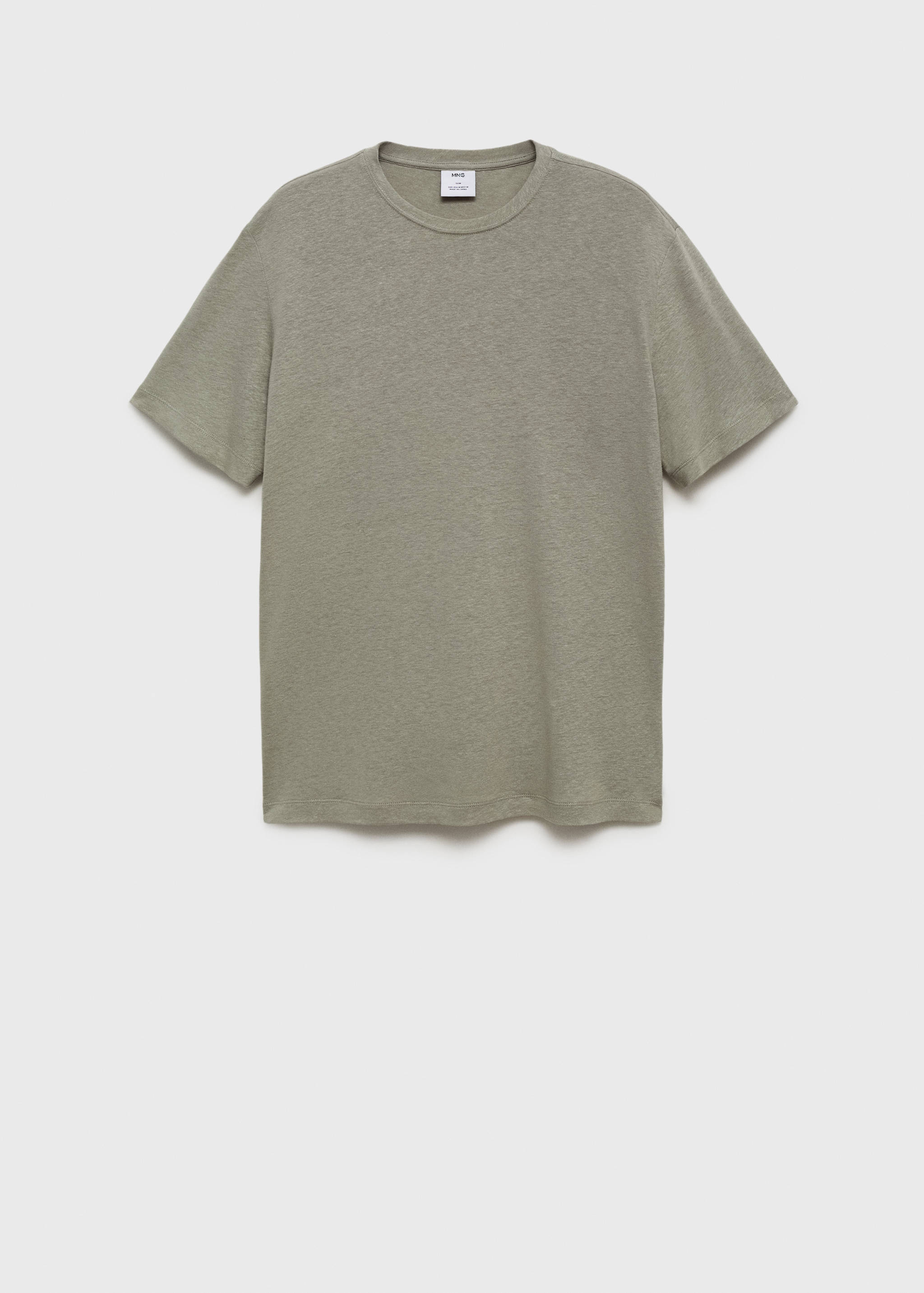 Linen slim-fit t-shirt - Article without model