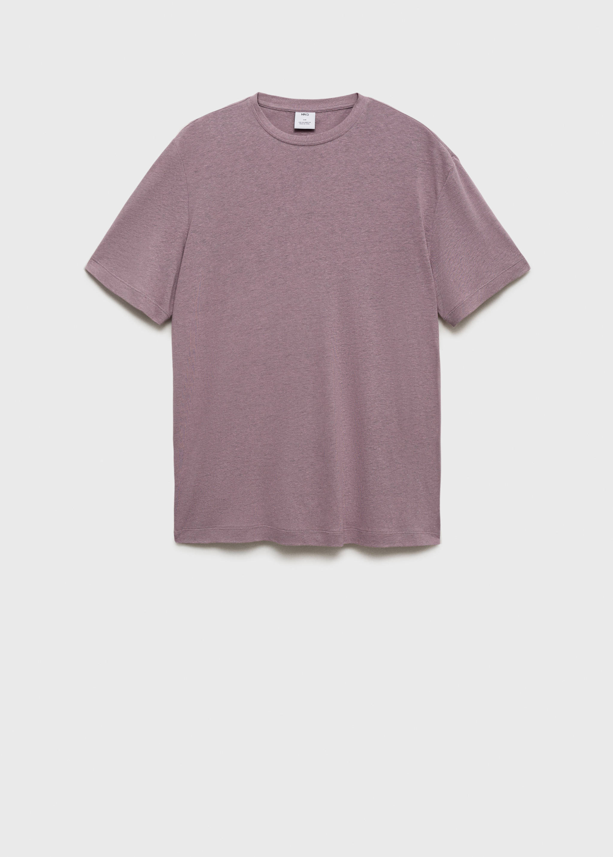 Linen slim-fit t-shirt - Article without model