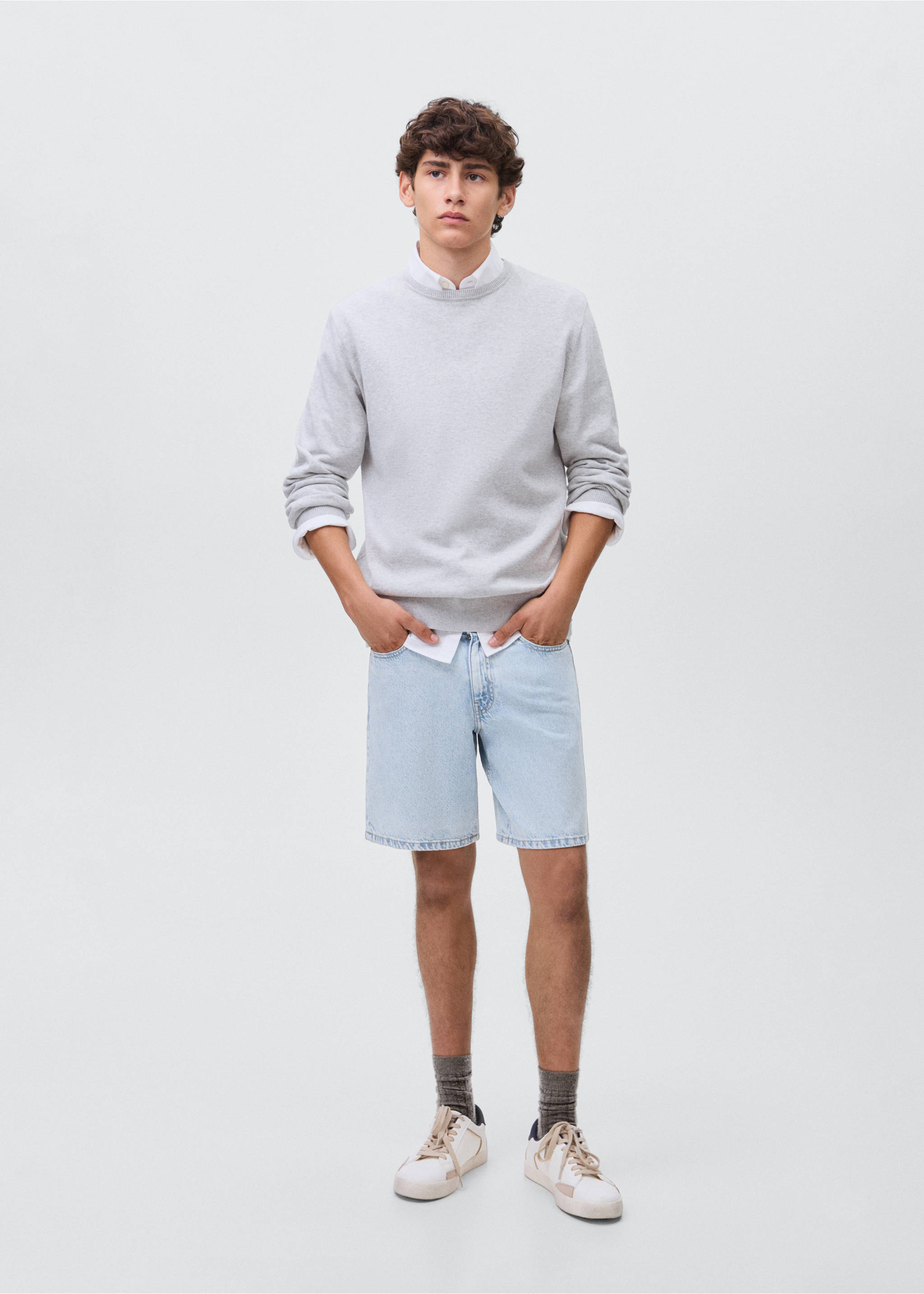 Cotton denim shorts - General plane, Light Blue. Ref: 17041212-00.