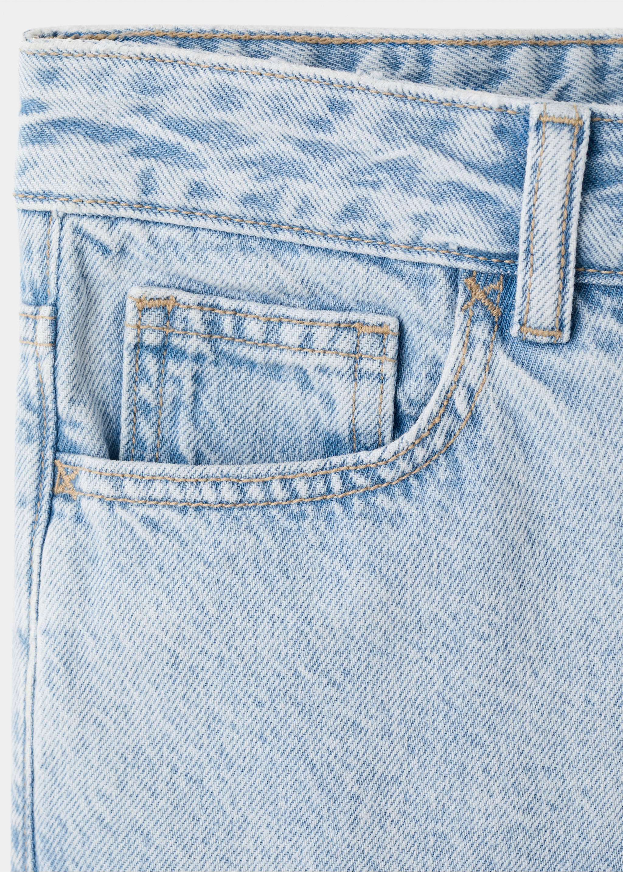Cotton denim shorts - Details of the article 8, Light Blue. Ref: 17041212-00.