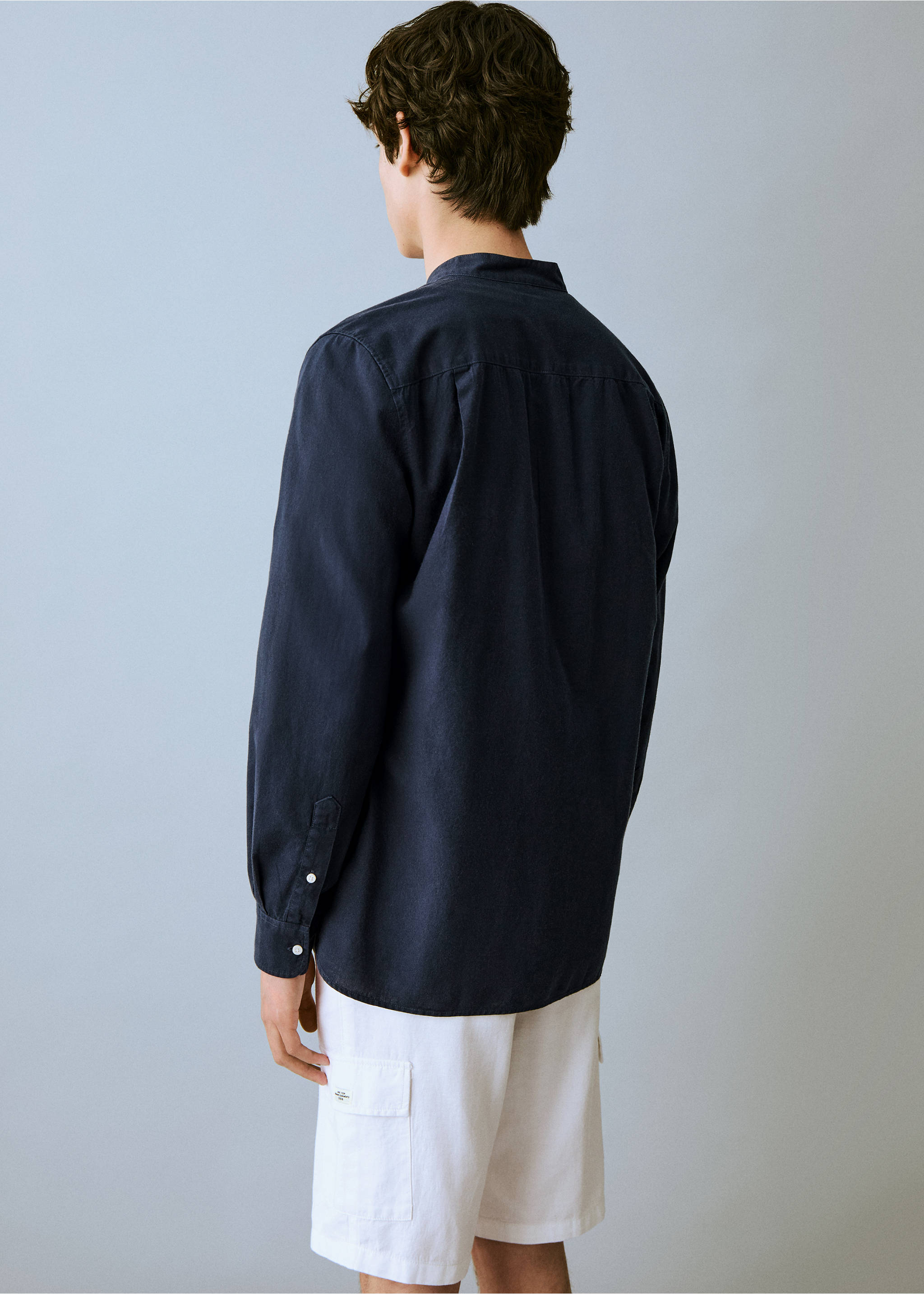 Cargo linen bermuda shorts - Reverse of the article, Off White. Ref: 17041213-00.