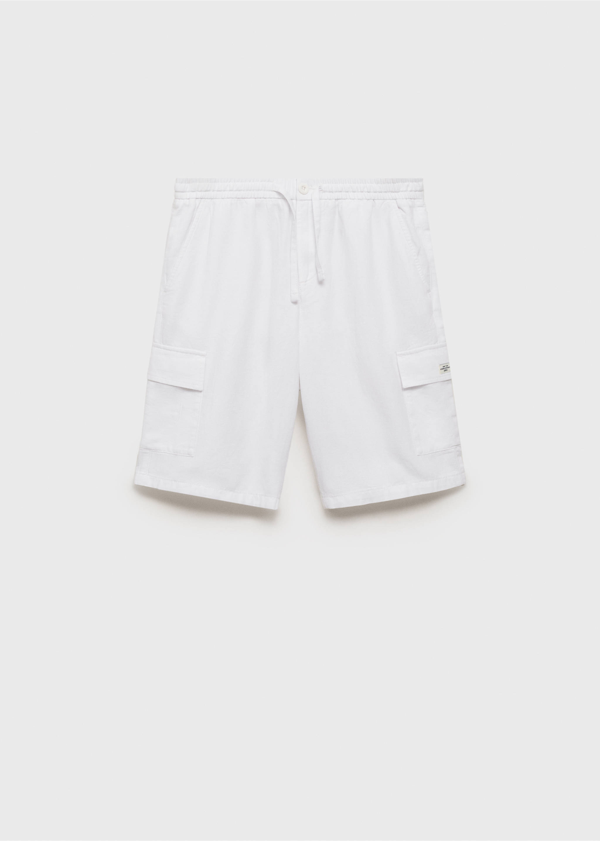 Cargo linen bermuda shorts - Article without model, Off White. Ref: 17041213-00.