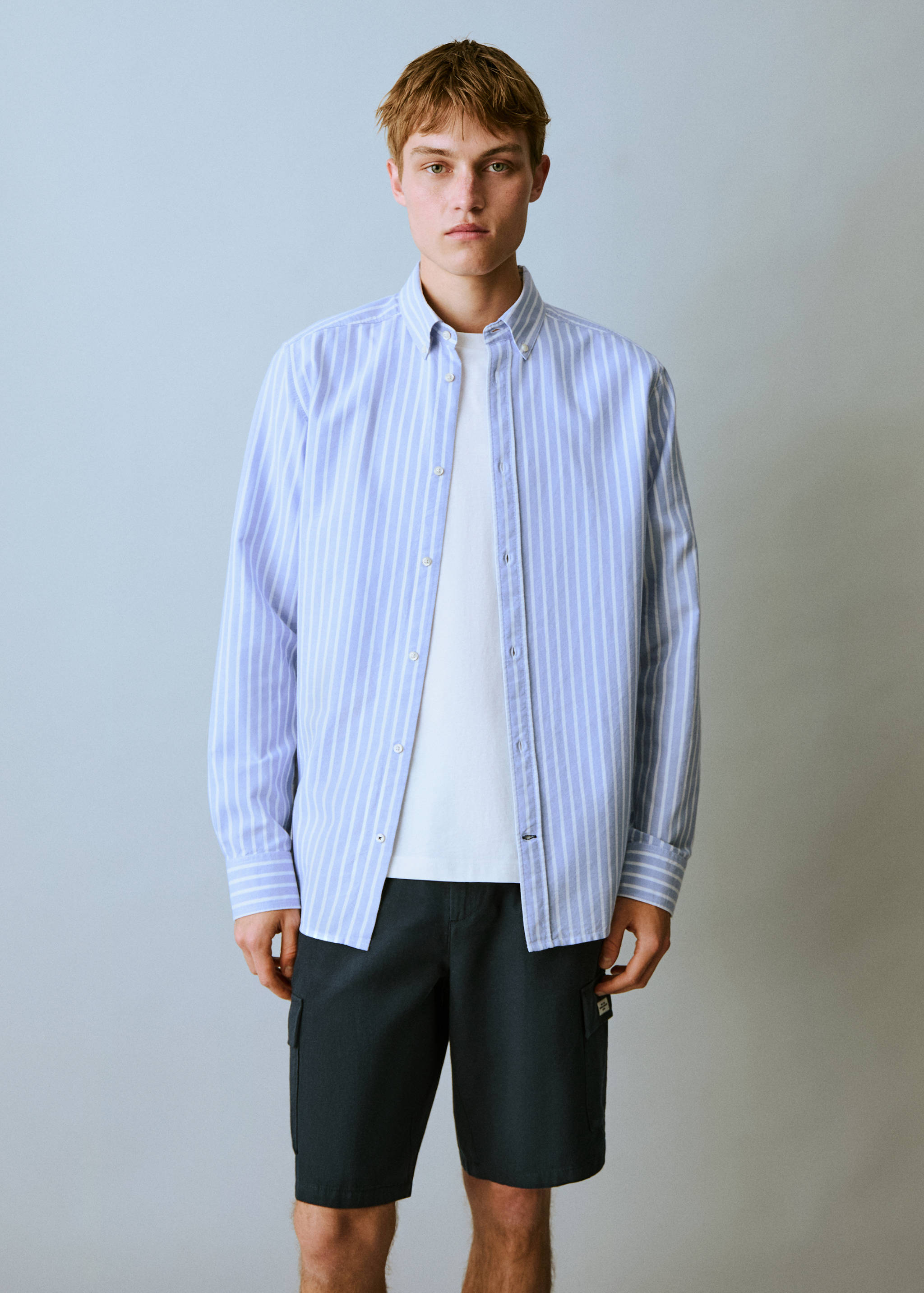 Striped Oxford shirt - Medium plane
