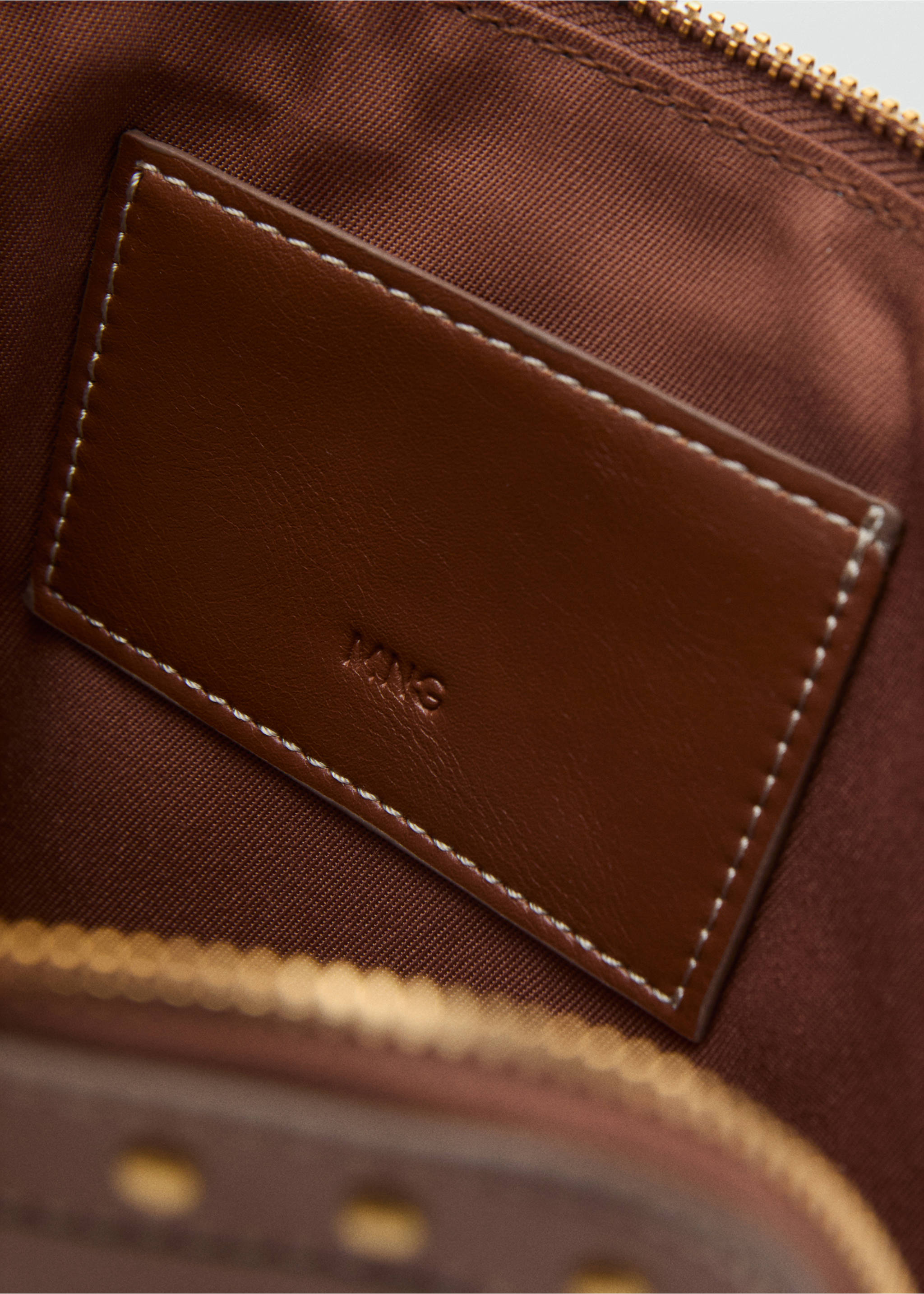 Studded faux-leather case - Details of the article 2, Leather. Ref: 17041216-00.